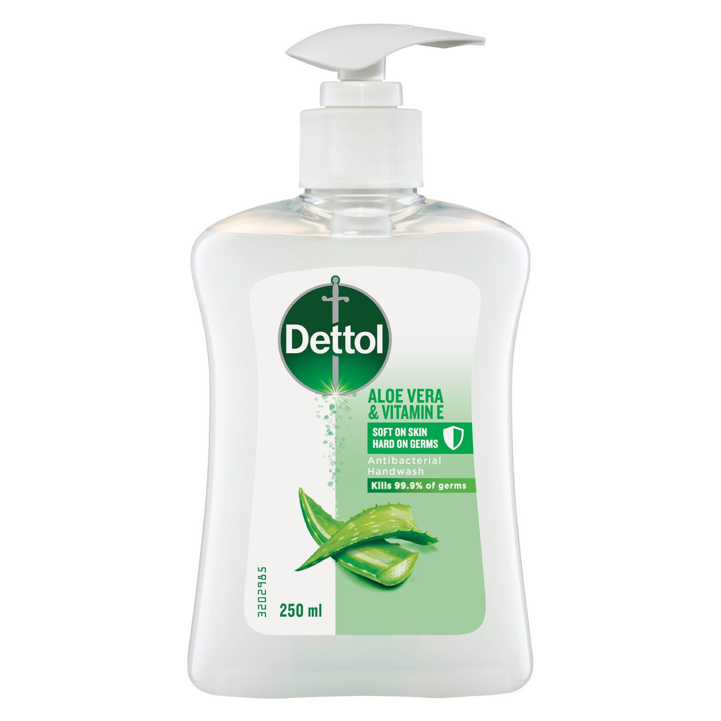 Dettol Antibacterial Hand Wash Pump Aloe Vera 250ml - Image 1
