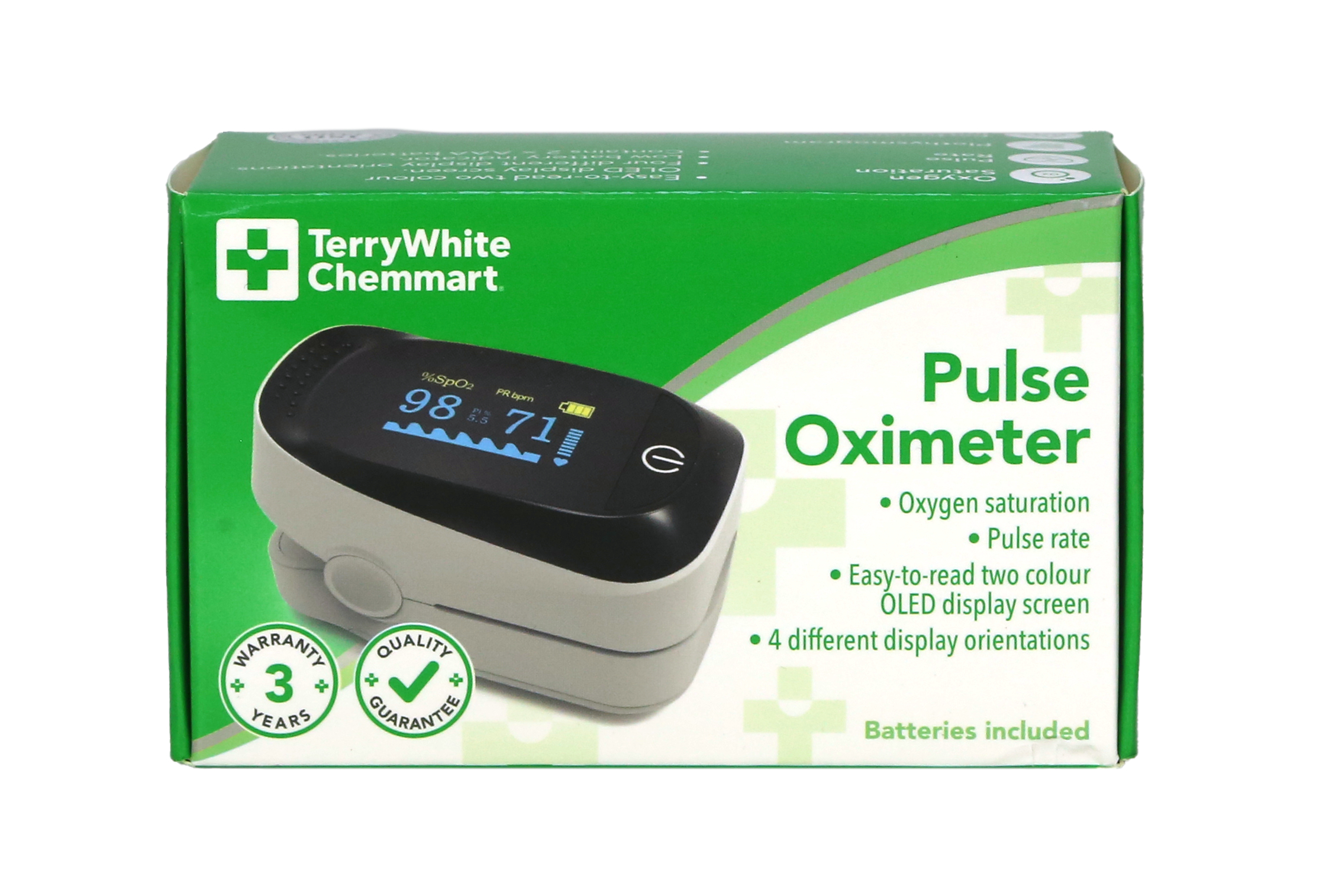 TerryWhite Chemmart Pulse Oximeter 1 each