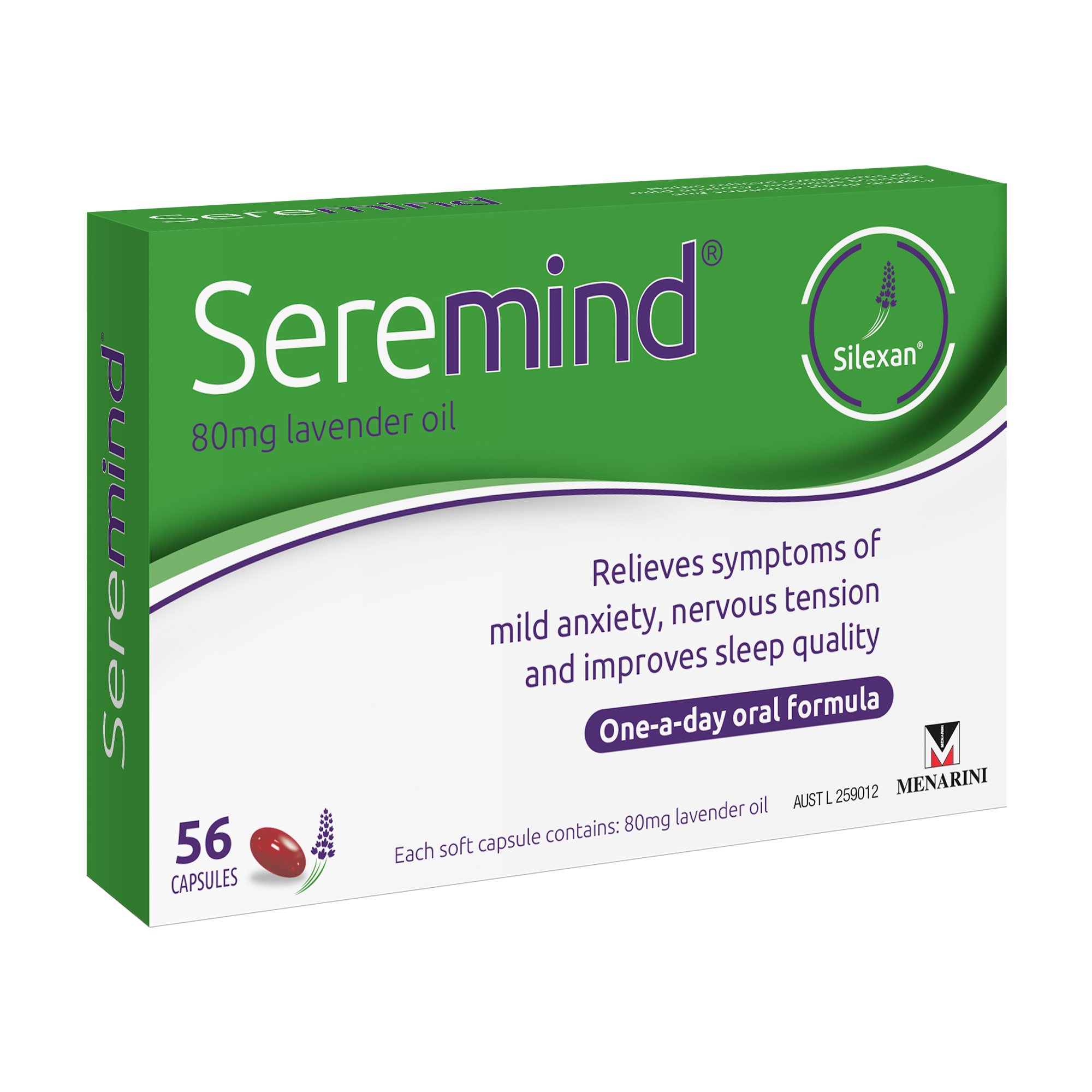 Seremind Lavender Oil 80mg - 56 capsules - Image 3