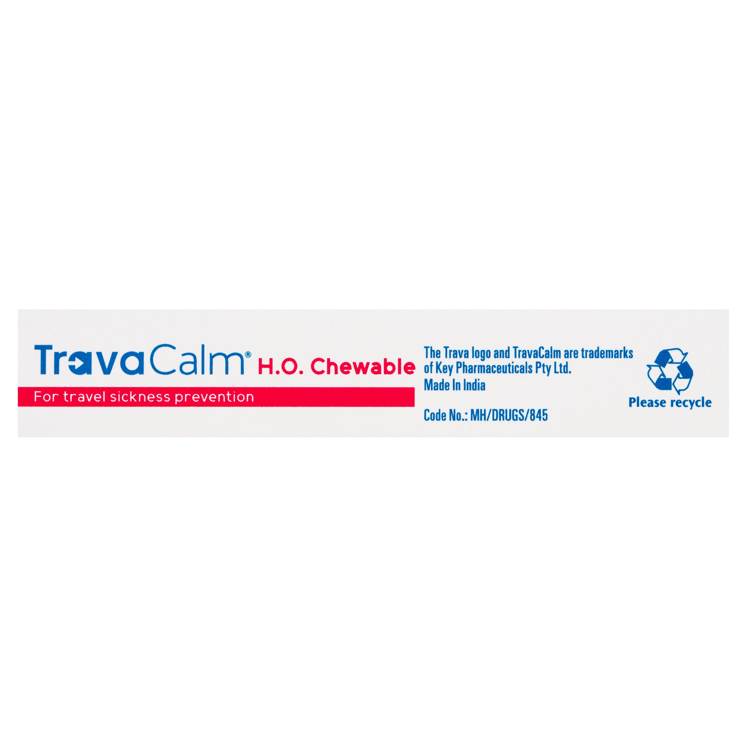 TravaCalm H.O. Travel Sickness Prevention Strawberry Flavoured 10 chewable tablets - Image 5