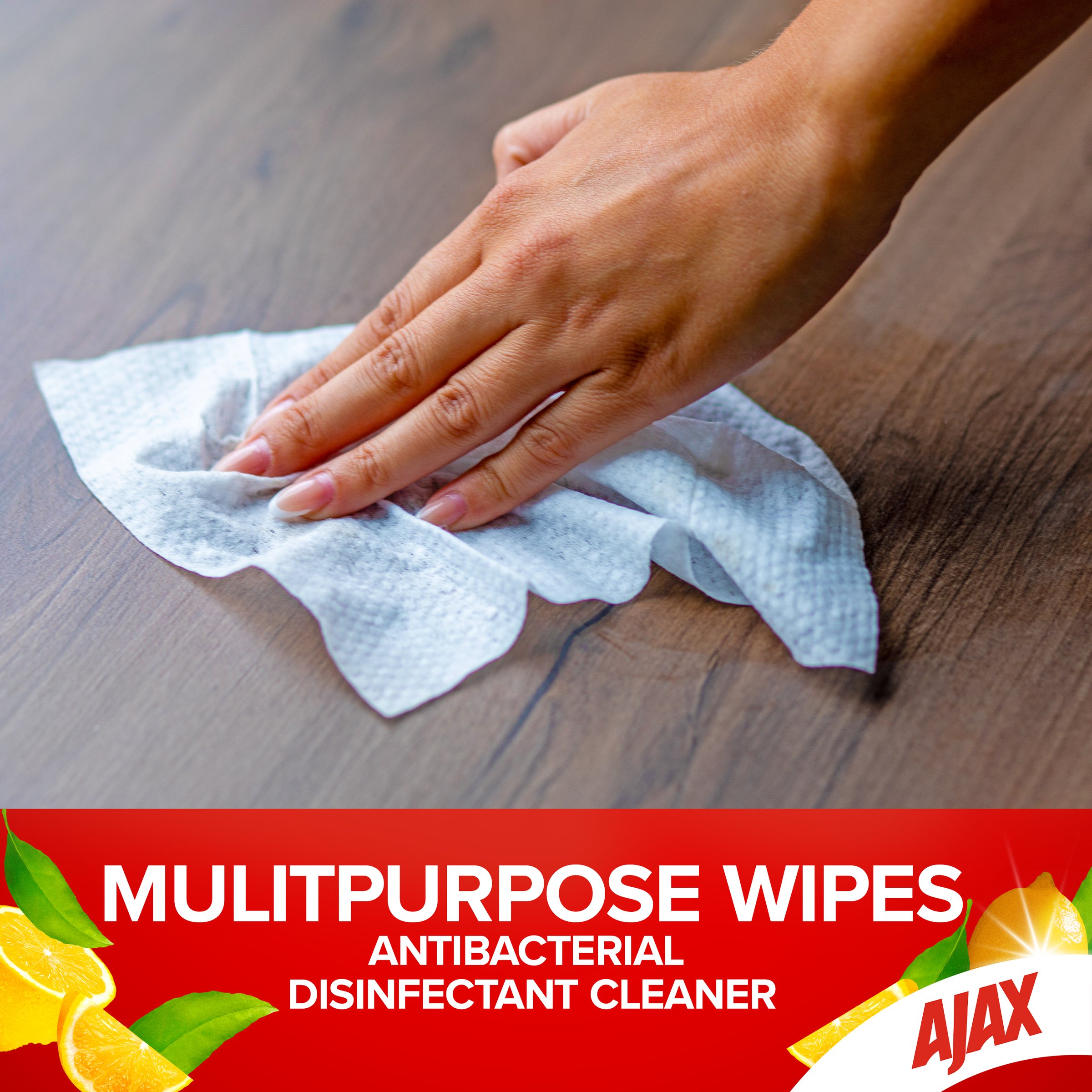 Ajax Antibac Lemon Wipes Misc 110 pack - Image 7