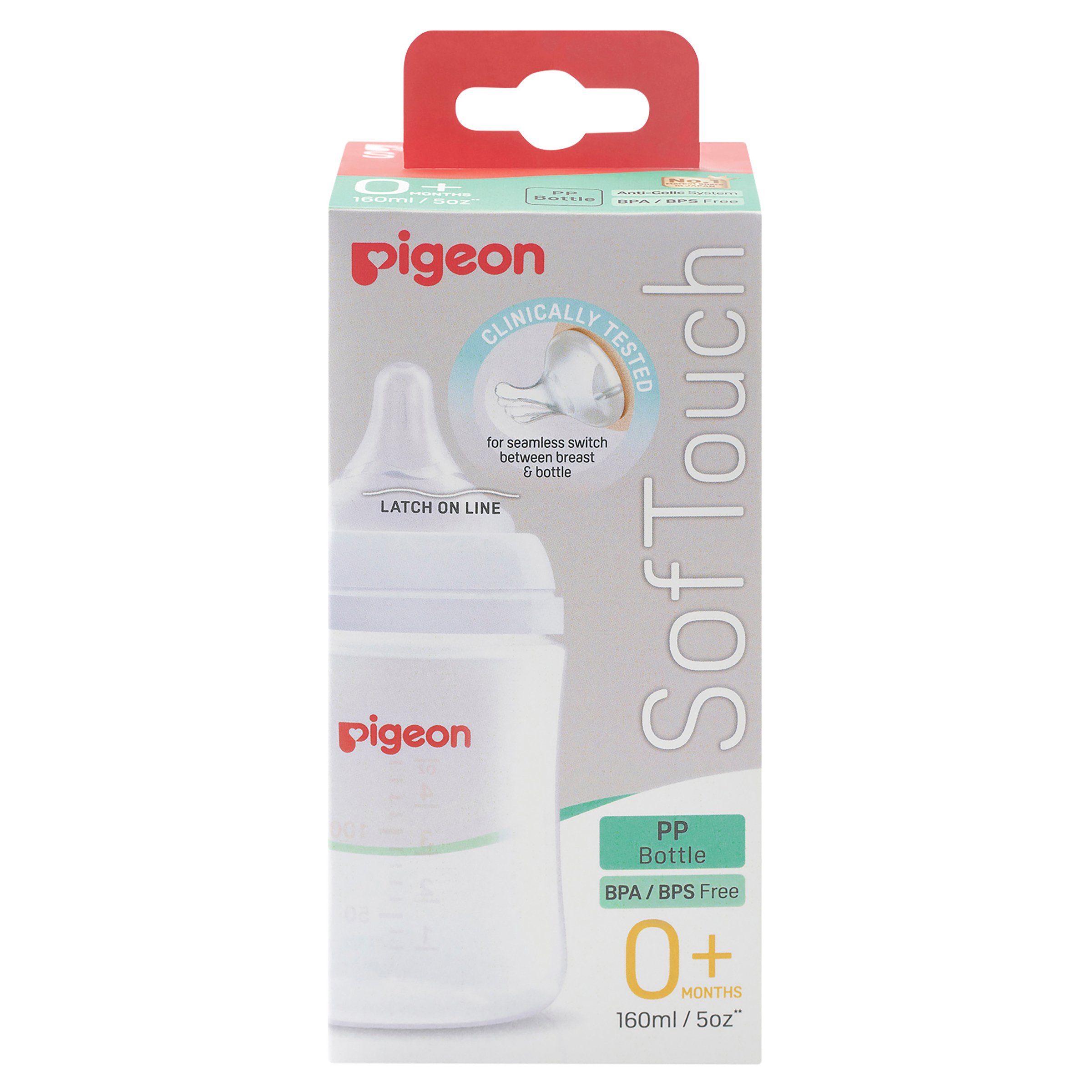 Pigeon Softouch 3 Nursing Bottle PP SS 160ml - Image 1