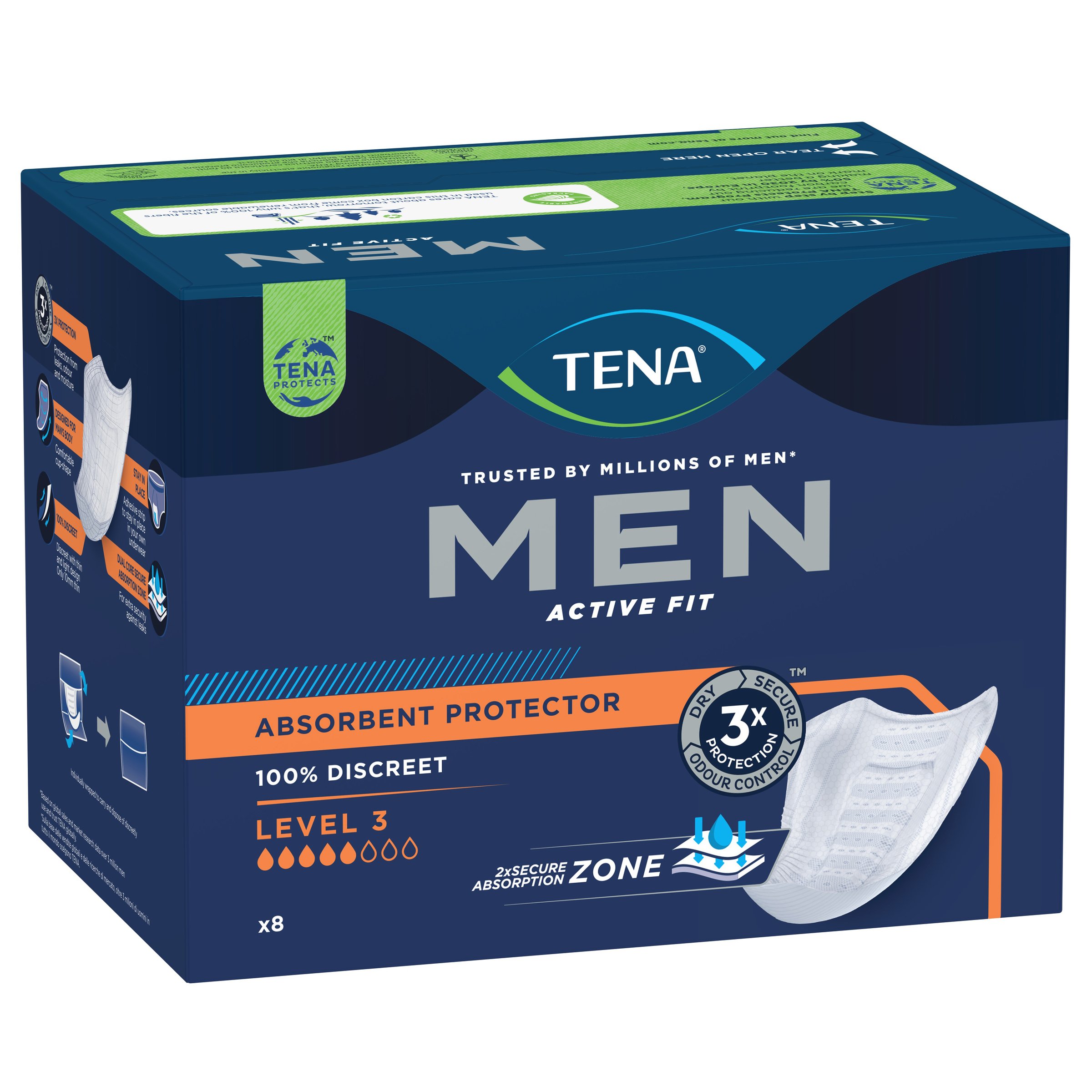 Tena Men Level 3 - 8 pack - Image 2