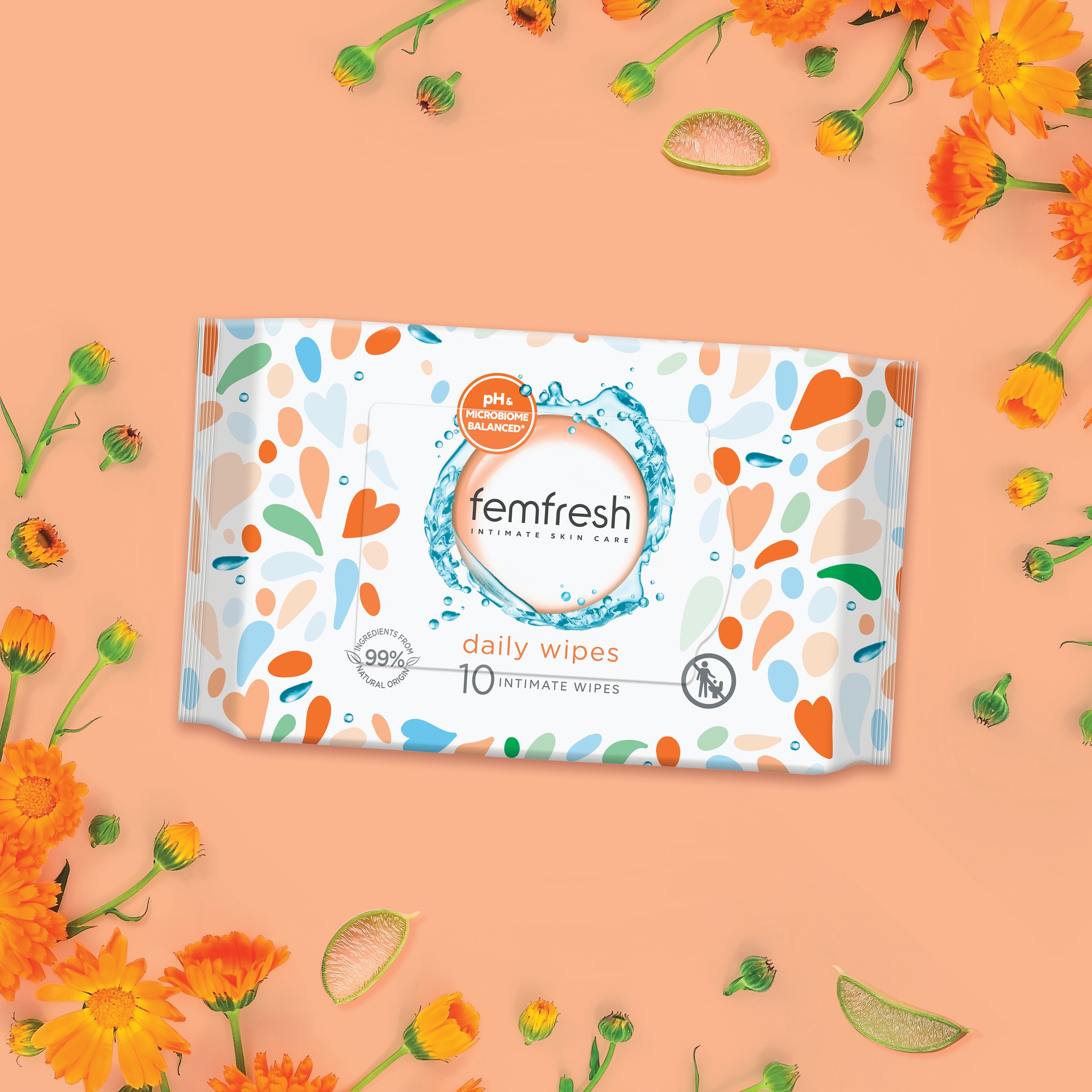 Femfresh Pocket Wipes 10 pack - Image 6