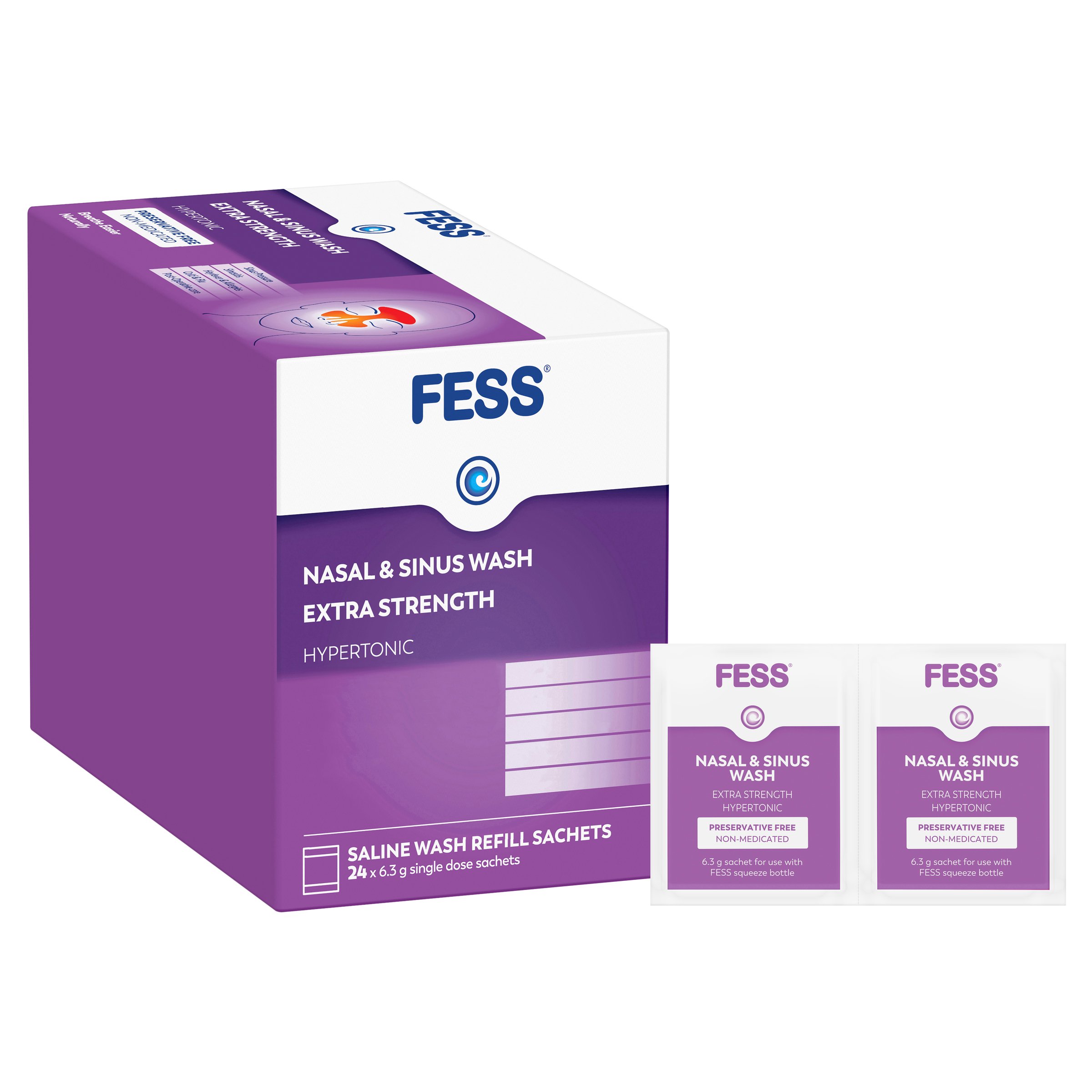 Fess Nasal & Sinus Wash Extra Strength Refill 24 sachets - Image 10