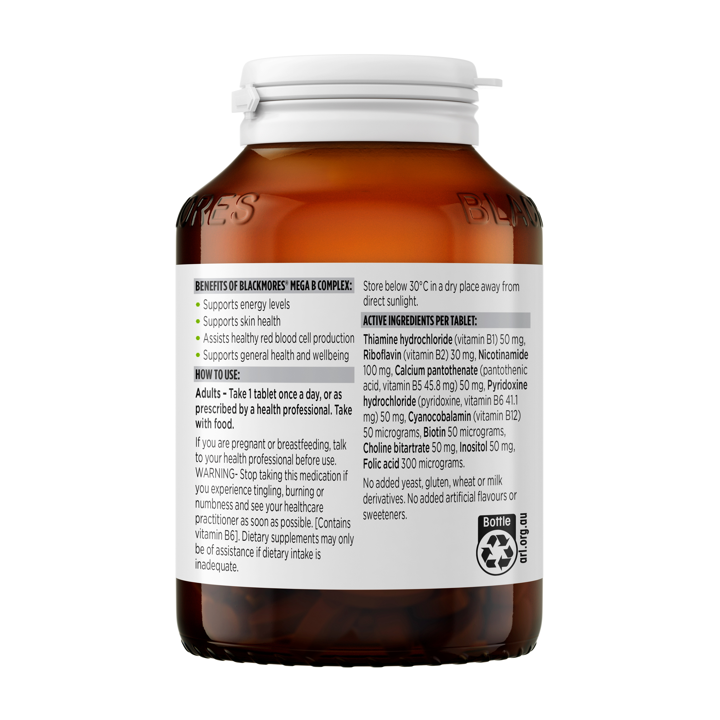 Blackmores Mega B Complex 200 tablets - Image 3