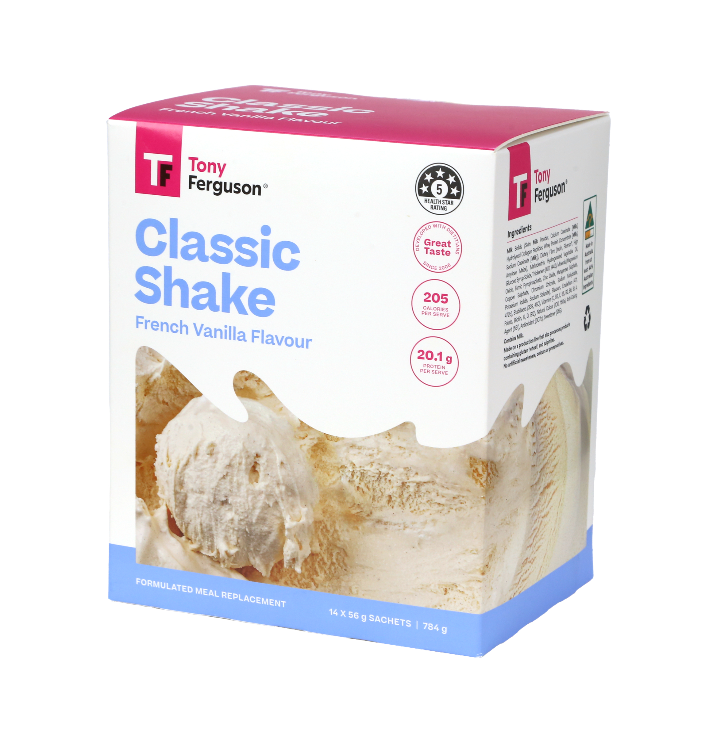 Tony Ferguson Classic Shake French Vanilla 14 pack - Image 2