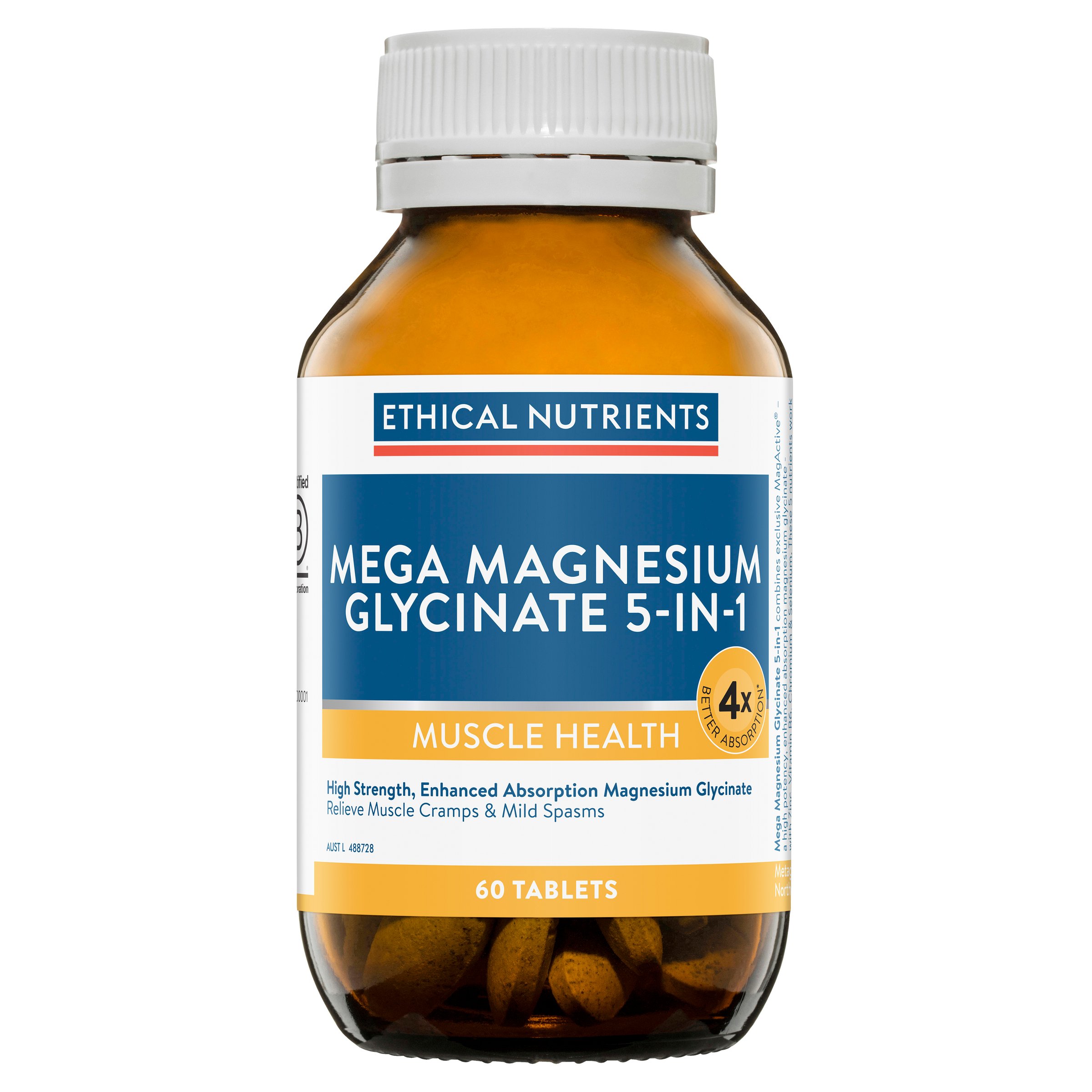 Ethical Nutrients Mega Magnesium Glycinate 5-IN-1 60 Tablets - Image 1
