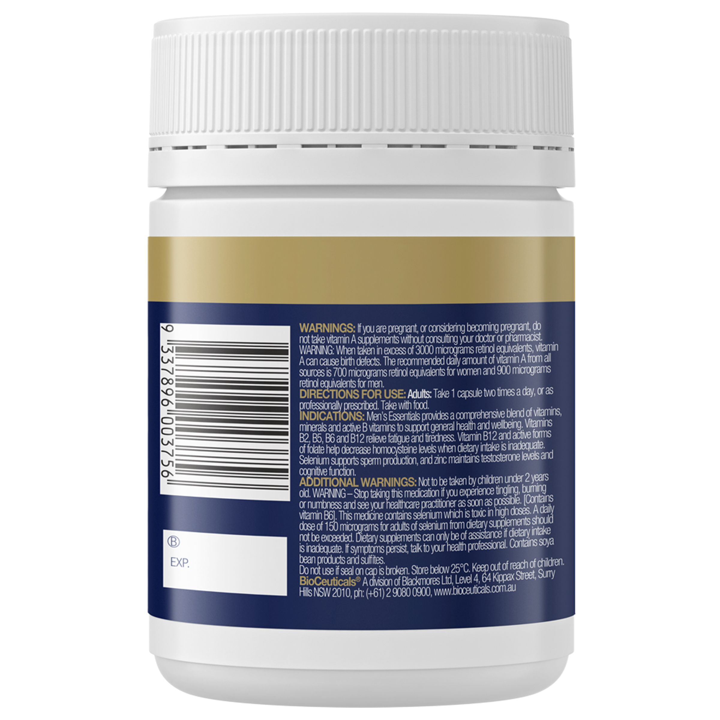 BioCeuticals Mens Essentials 120 capsules - Image 3