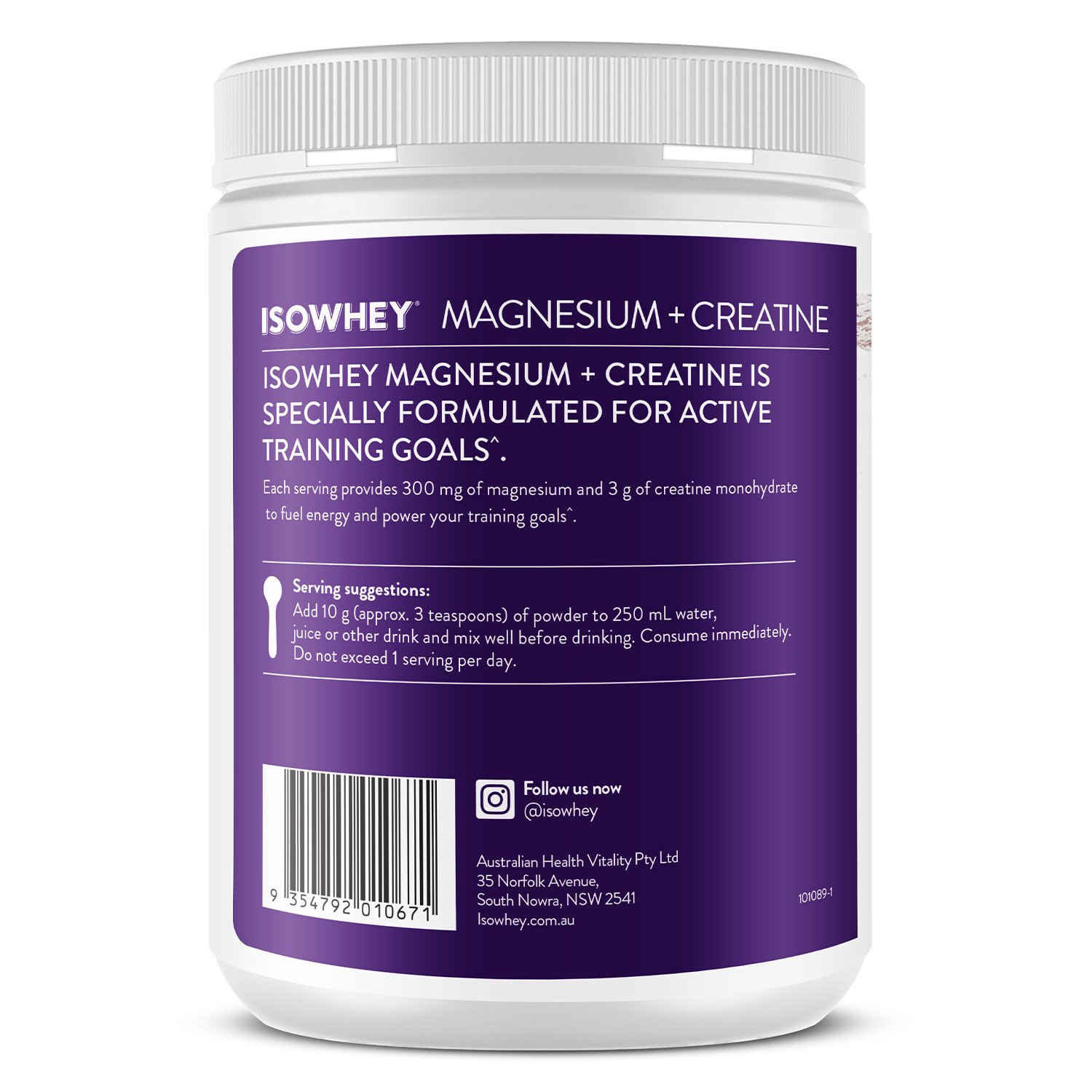 Isowhey Magnesium + Creatine 300g - Image 2