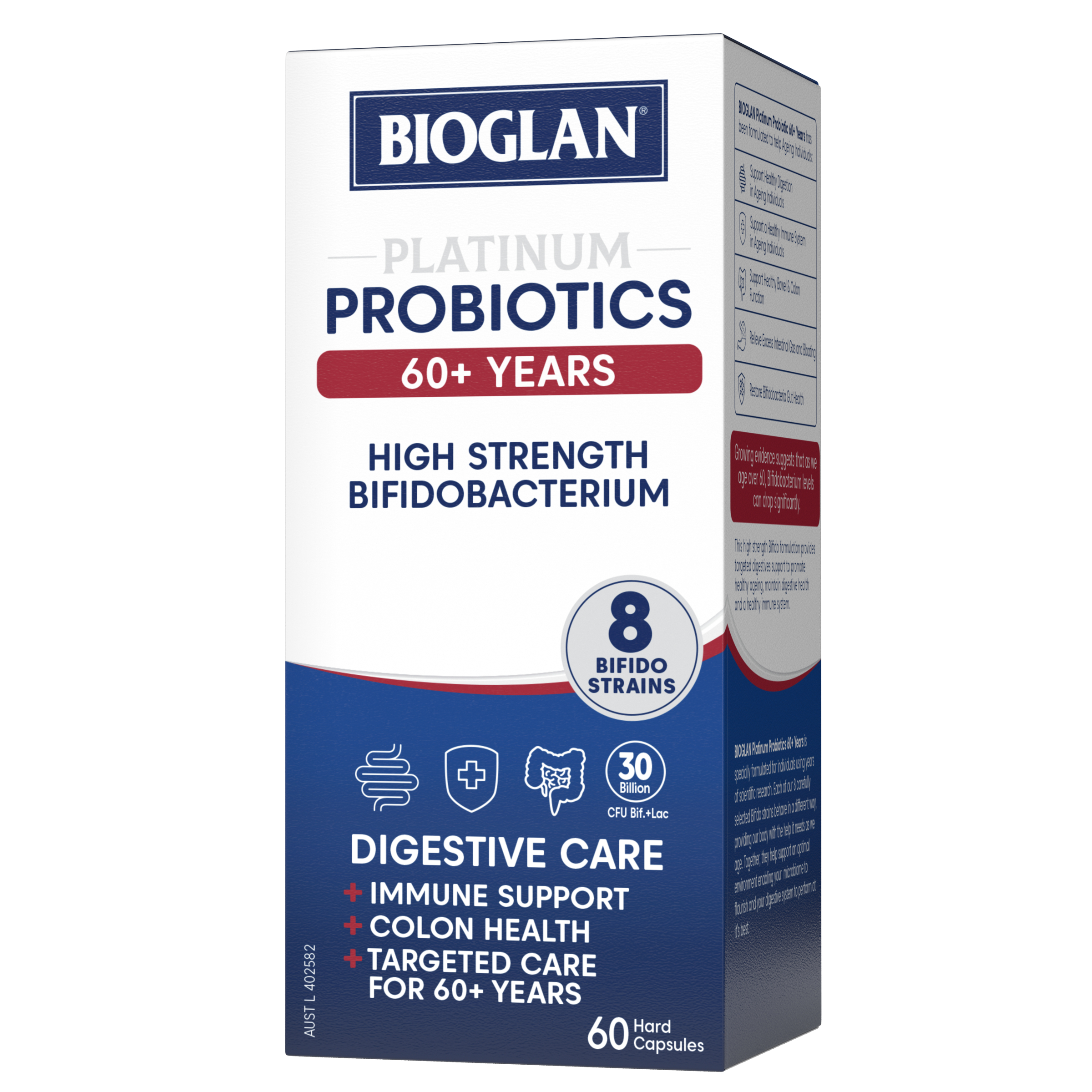Bioglan Platinum Probiotics 60+ Years - 60 capsules - Image 2