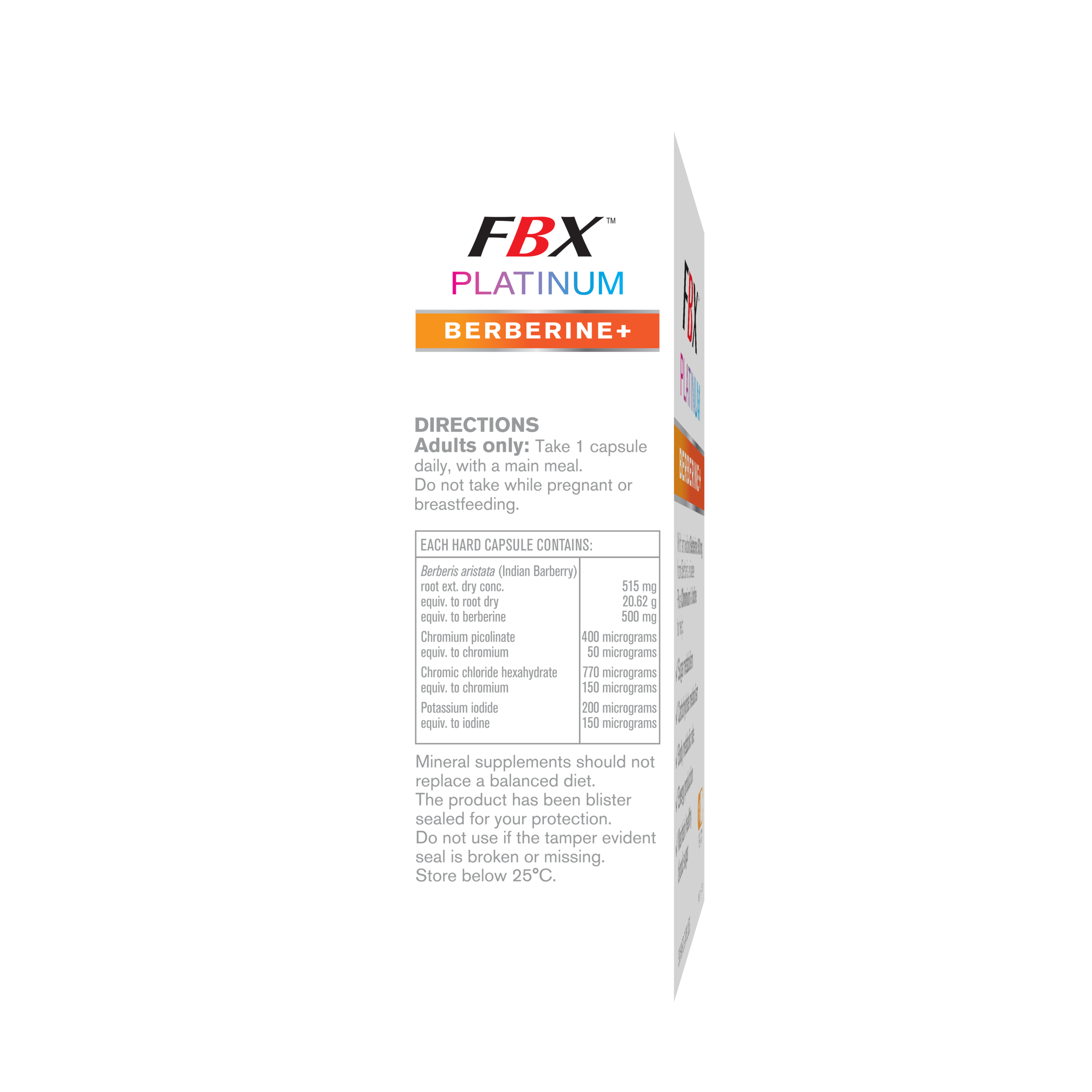 FBX Platinum Berberine+ 30 capsules - Image 3