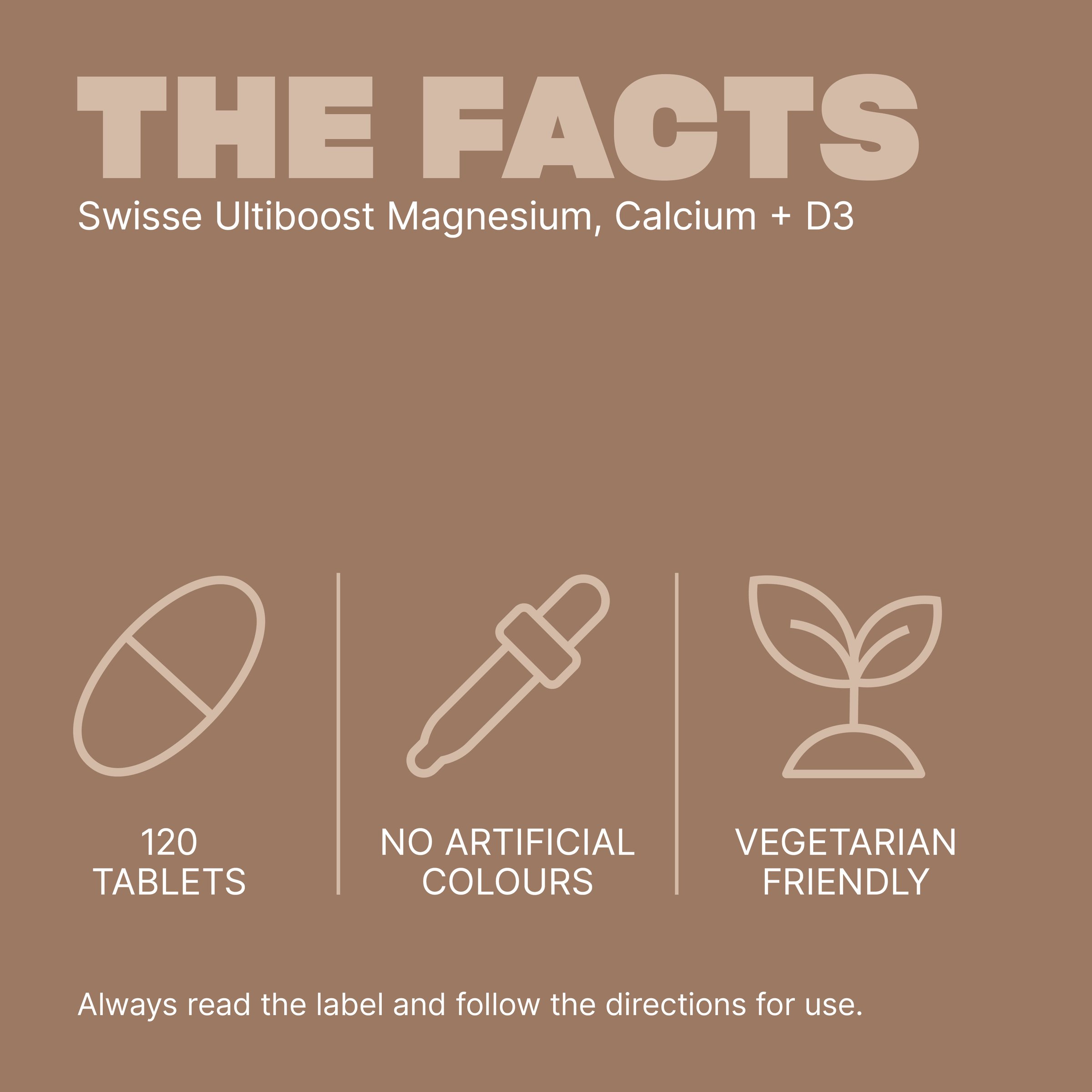 Swisse Ultiboost Magnesium, Calcium + Vitamin D3 - 120 tablets - Image 5