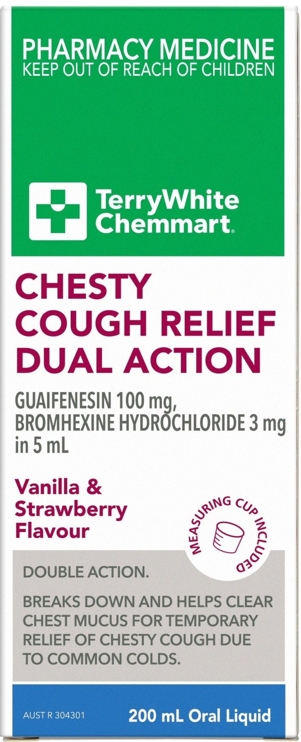 TerryWhite Chemmart Chesty Cough Relief Dual Action 200ml