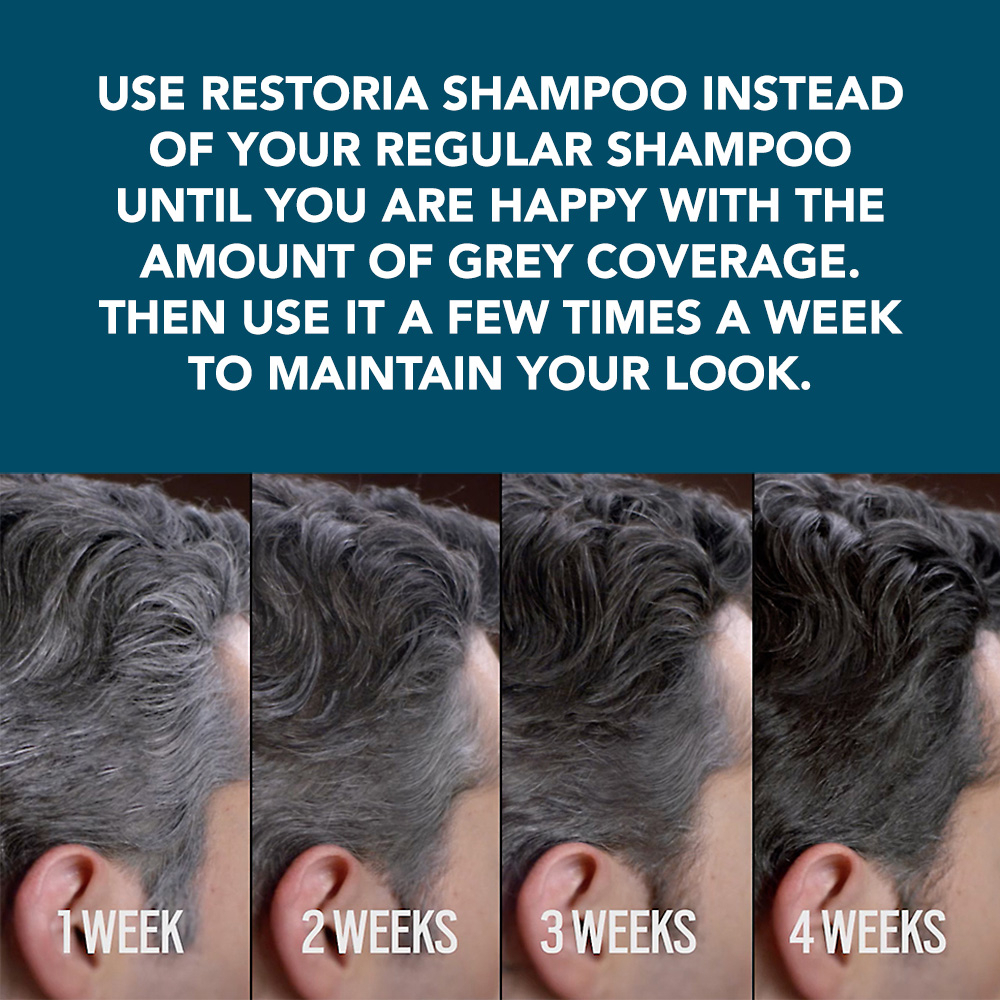 Restoria Discreet Shampoo Dark Brown Black 147ml - Image 8