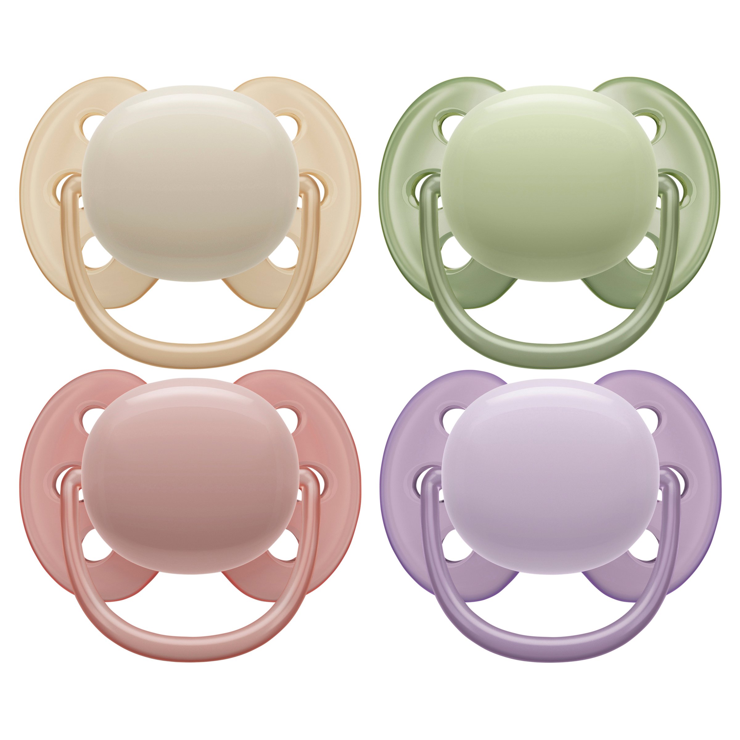 Avent Soft Soother Plain Mixed, 0-6 Months SCF091/32 - 2 pack - Image 3