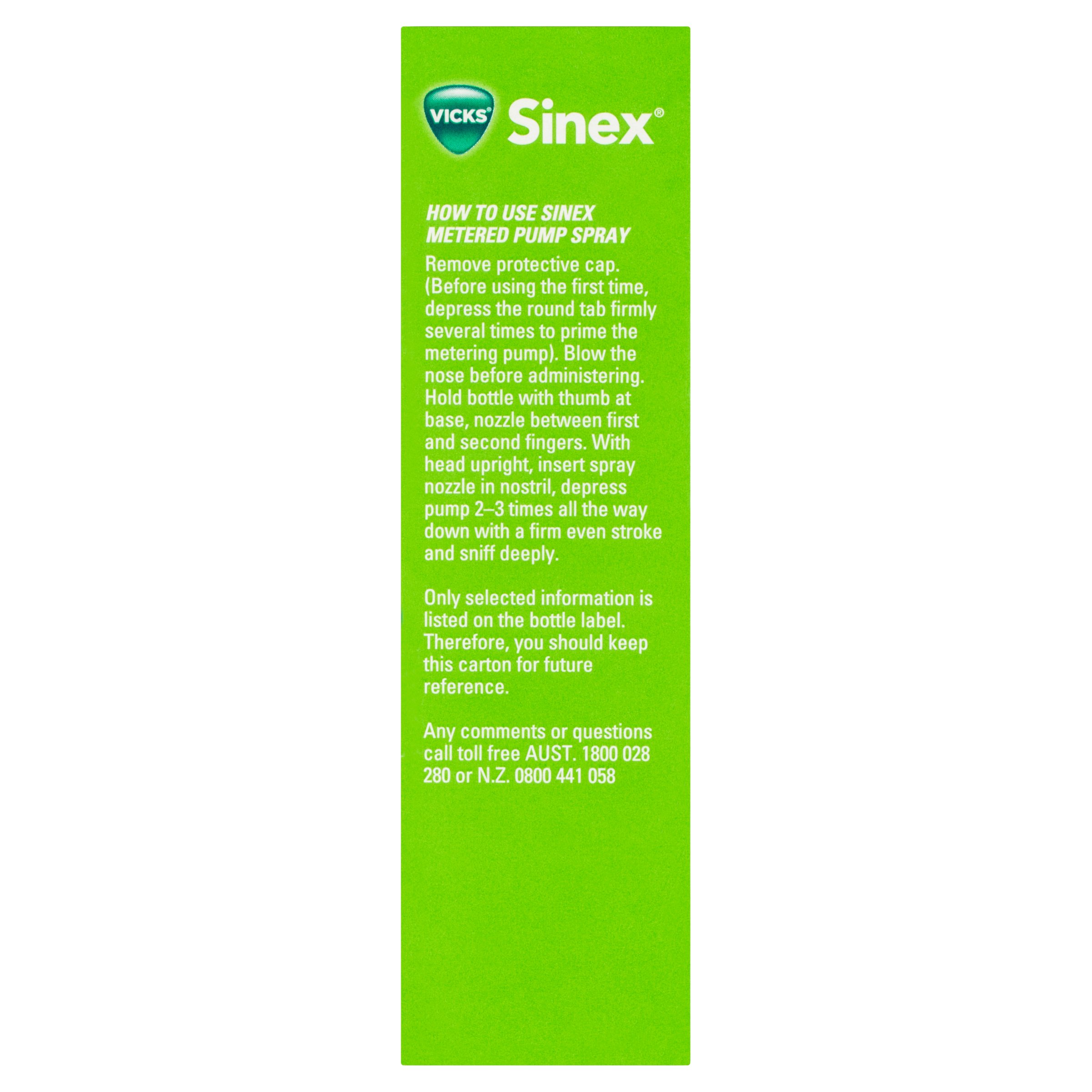 Vicks Sinex Nasal Decongestant Relief With Aloe 15ml - Image 3