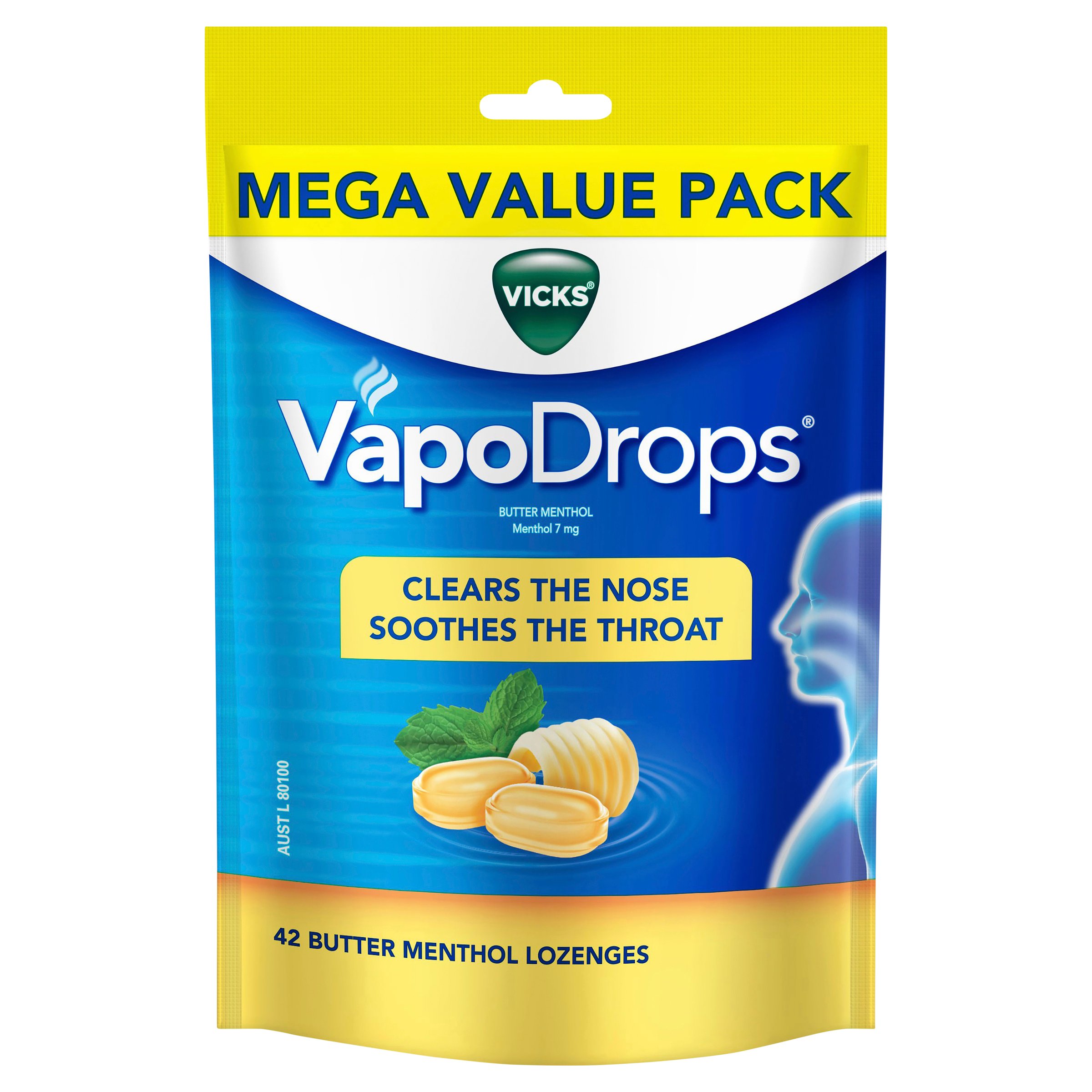 Vicks Vapodrops Butter Menthol 42 lozenges - Image 1