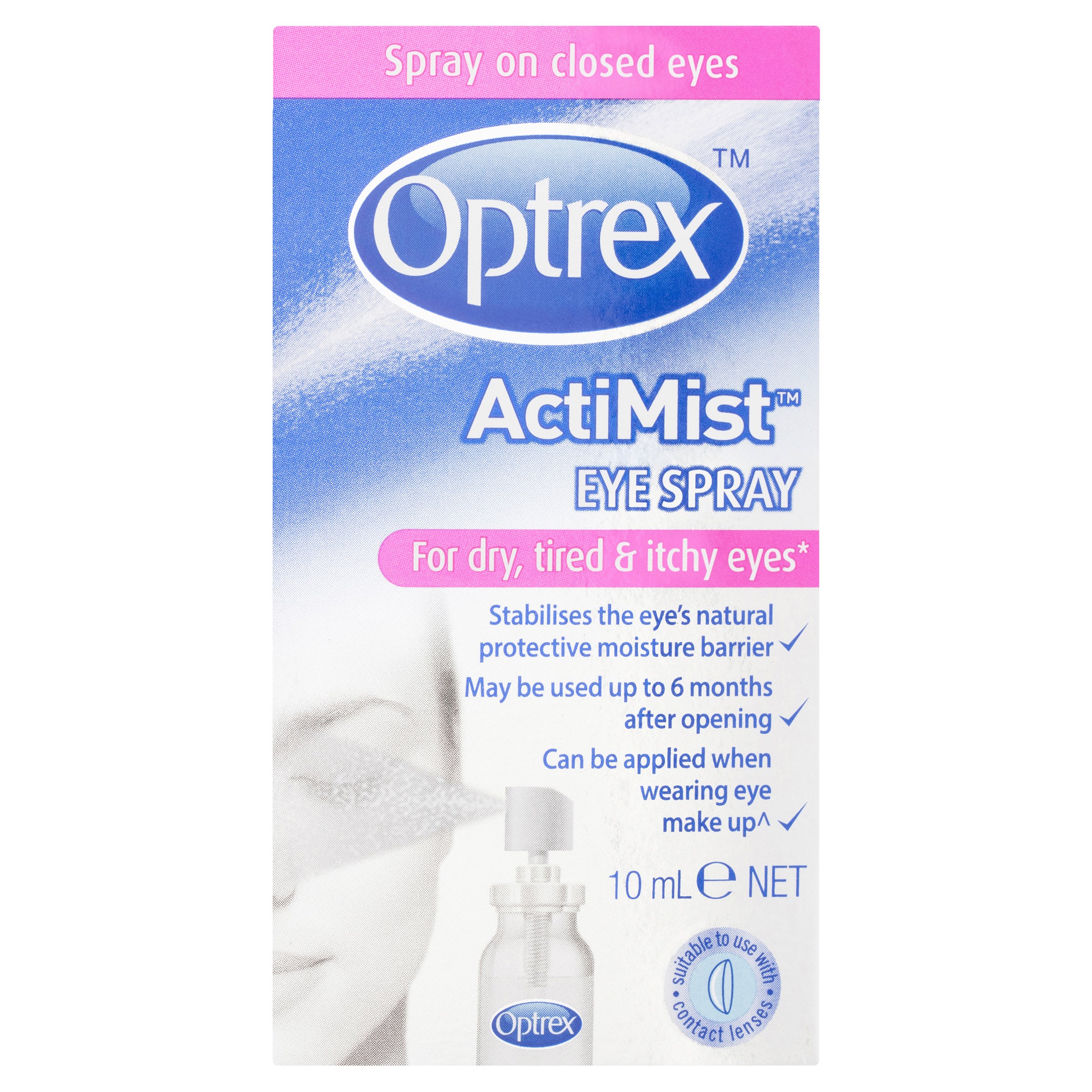 Optrex Actimist 2 in 1 Eye Spray For Dry & Irritated Eyes 10ml - Image 5