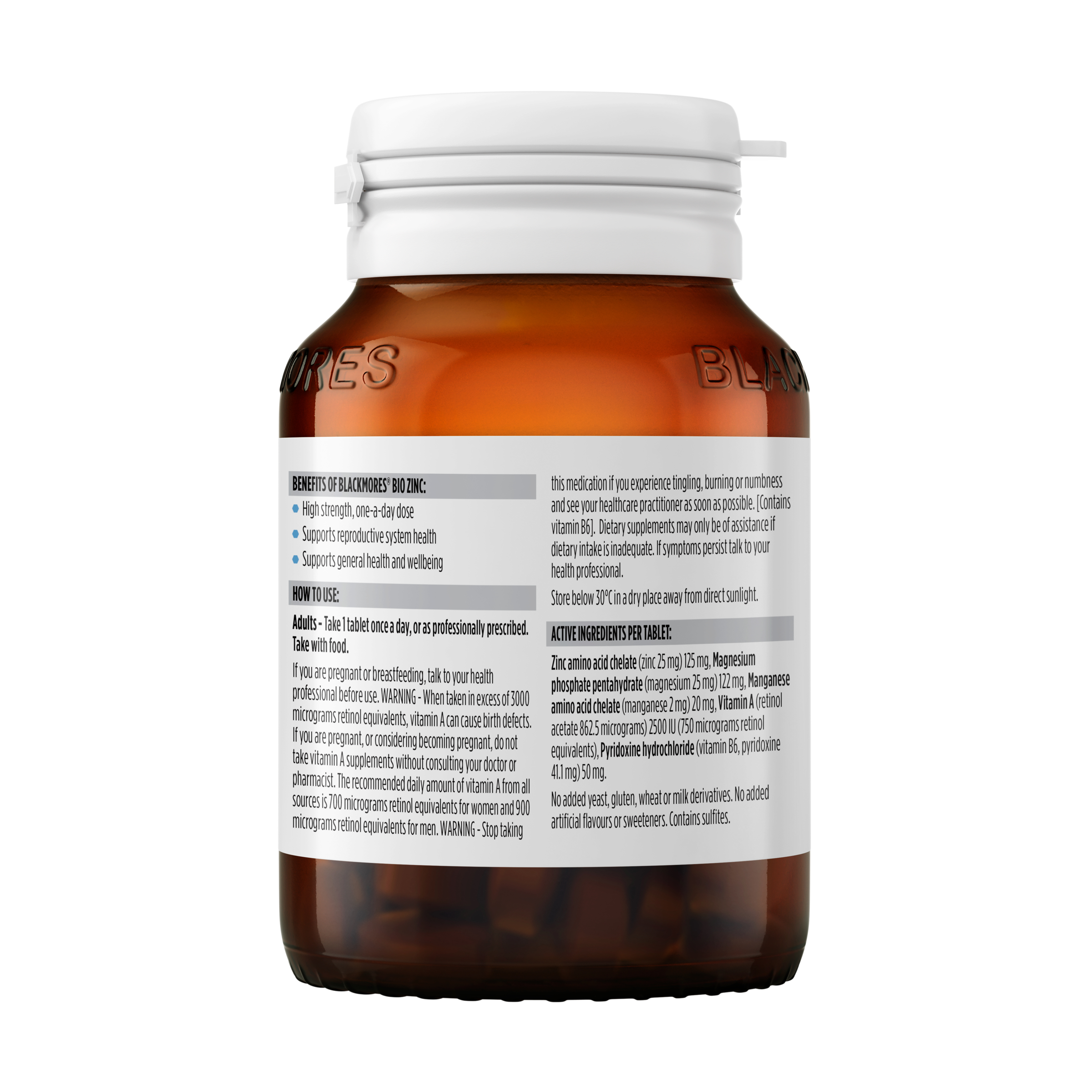 Blackmores Bio Zinc 168 tablets - Image 2