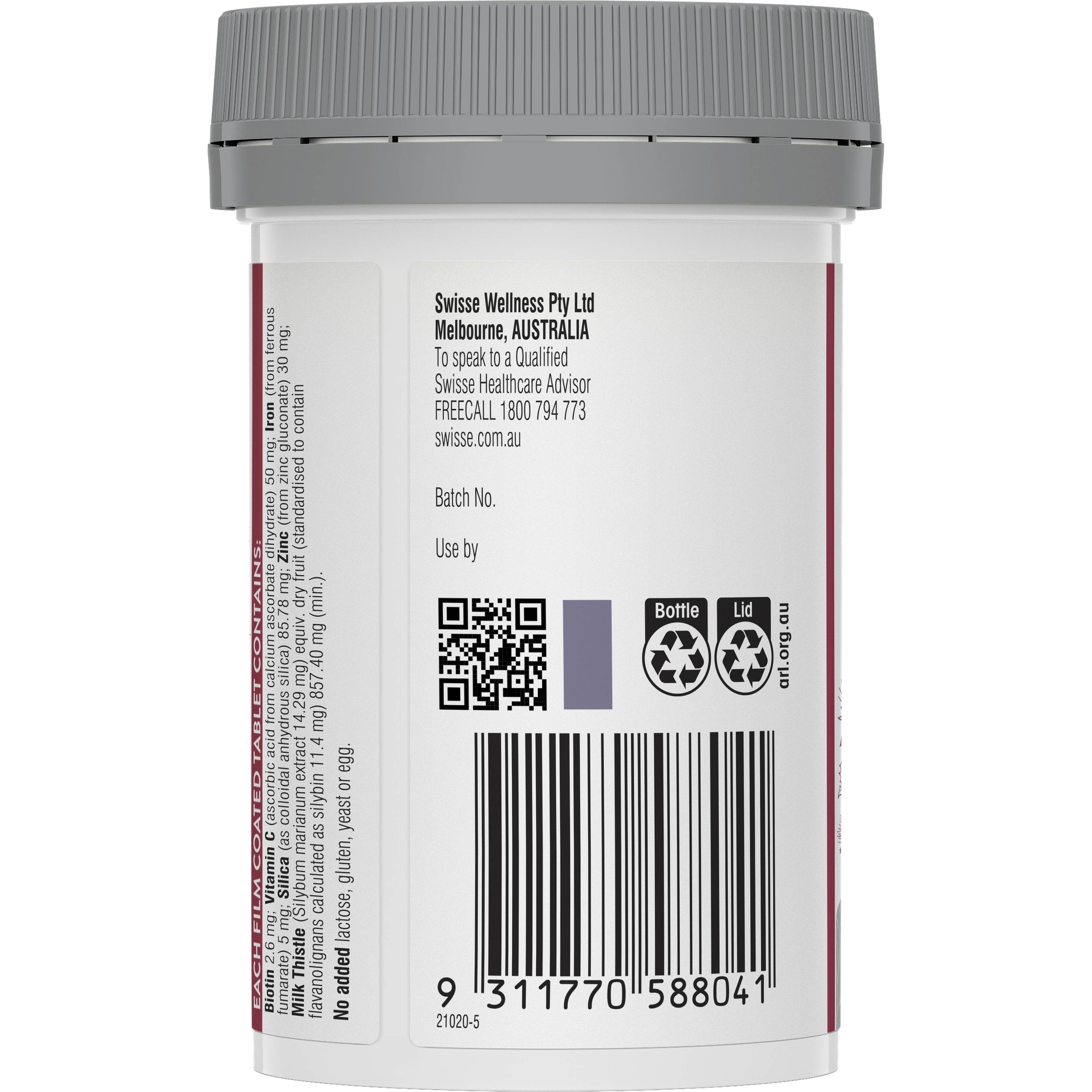 Swisse Beauty Hair Skin Nails+ 60 tablets - Image 3