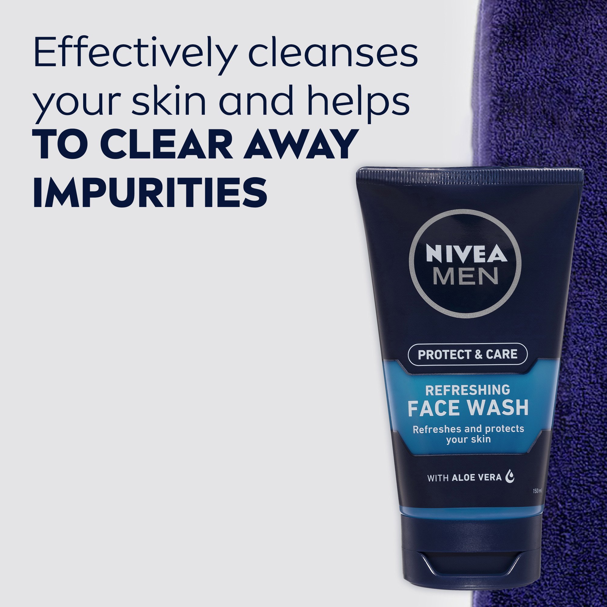 Nivea Men Protect & Care Face Wash Gel 150ml - Image 4