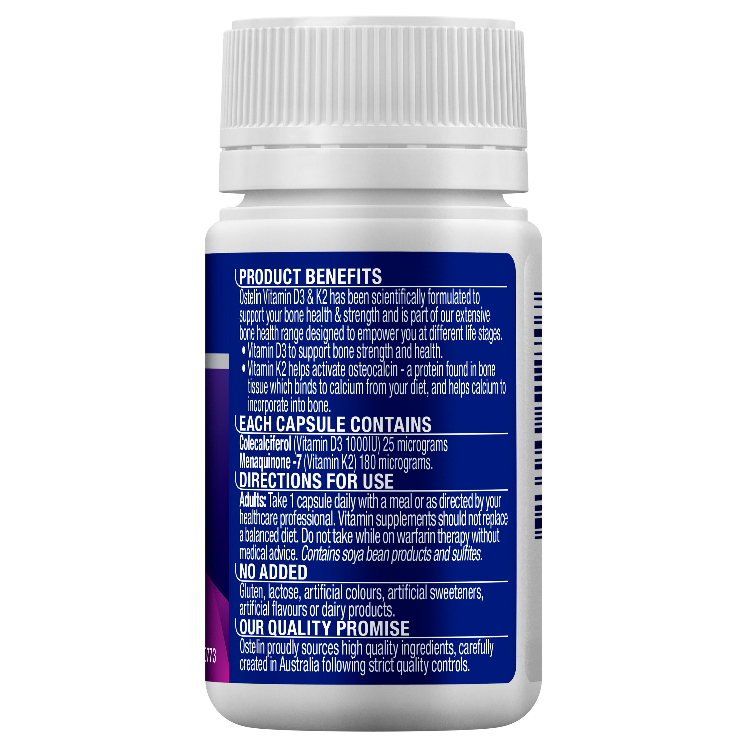 Ostelin Vitamin D3 + K2 - 60 capsules - Image 4