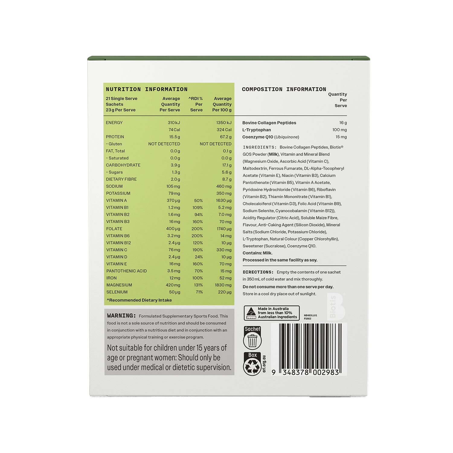 Nutrabalance Nutritional Protein Drink Lemon Lime 483g - 21 pack - Image 2