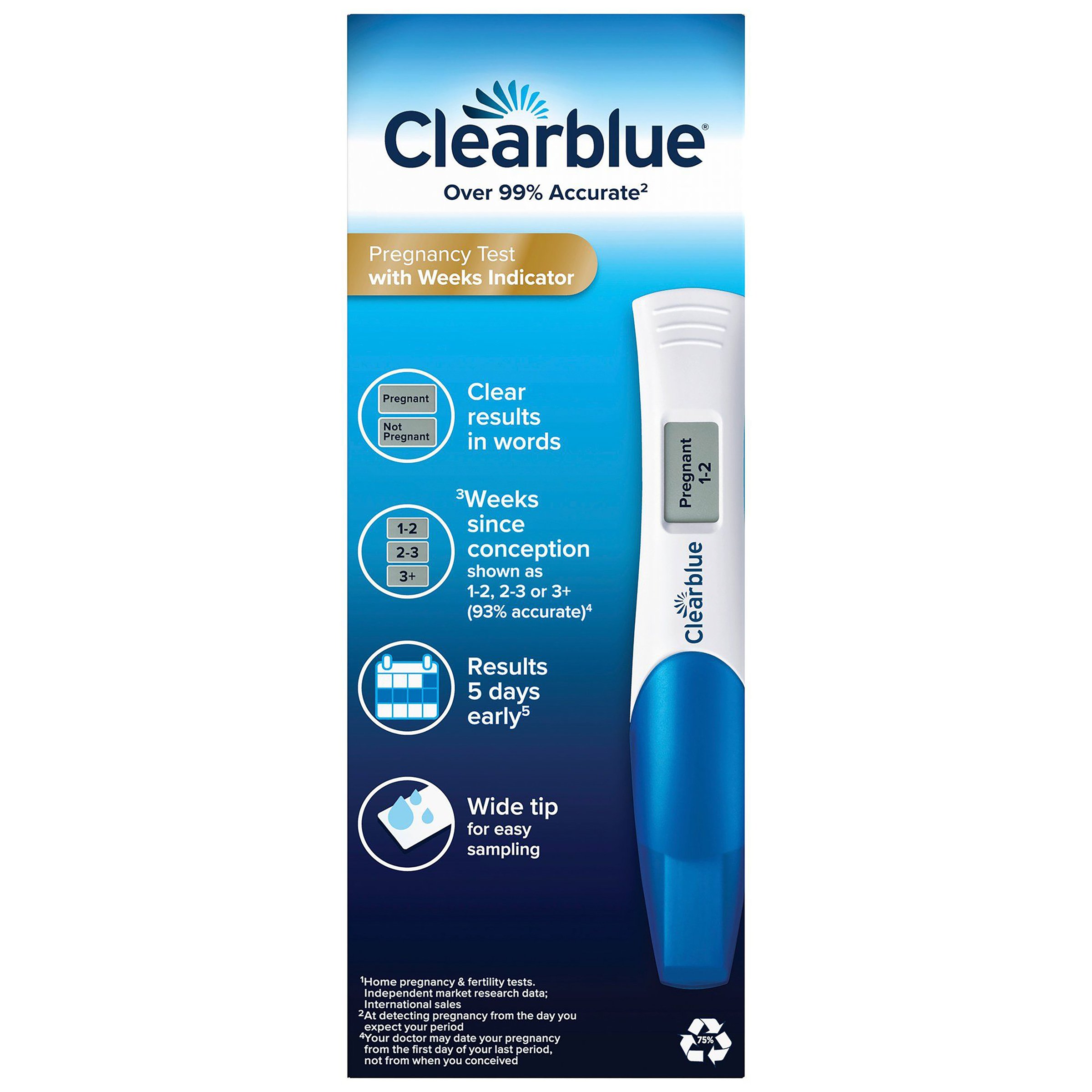 Clearblue Digital Pregnancy Test With Conception Indicator 2 pack - Image 2