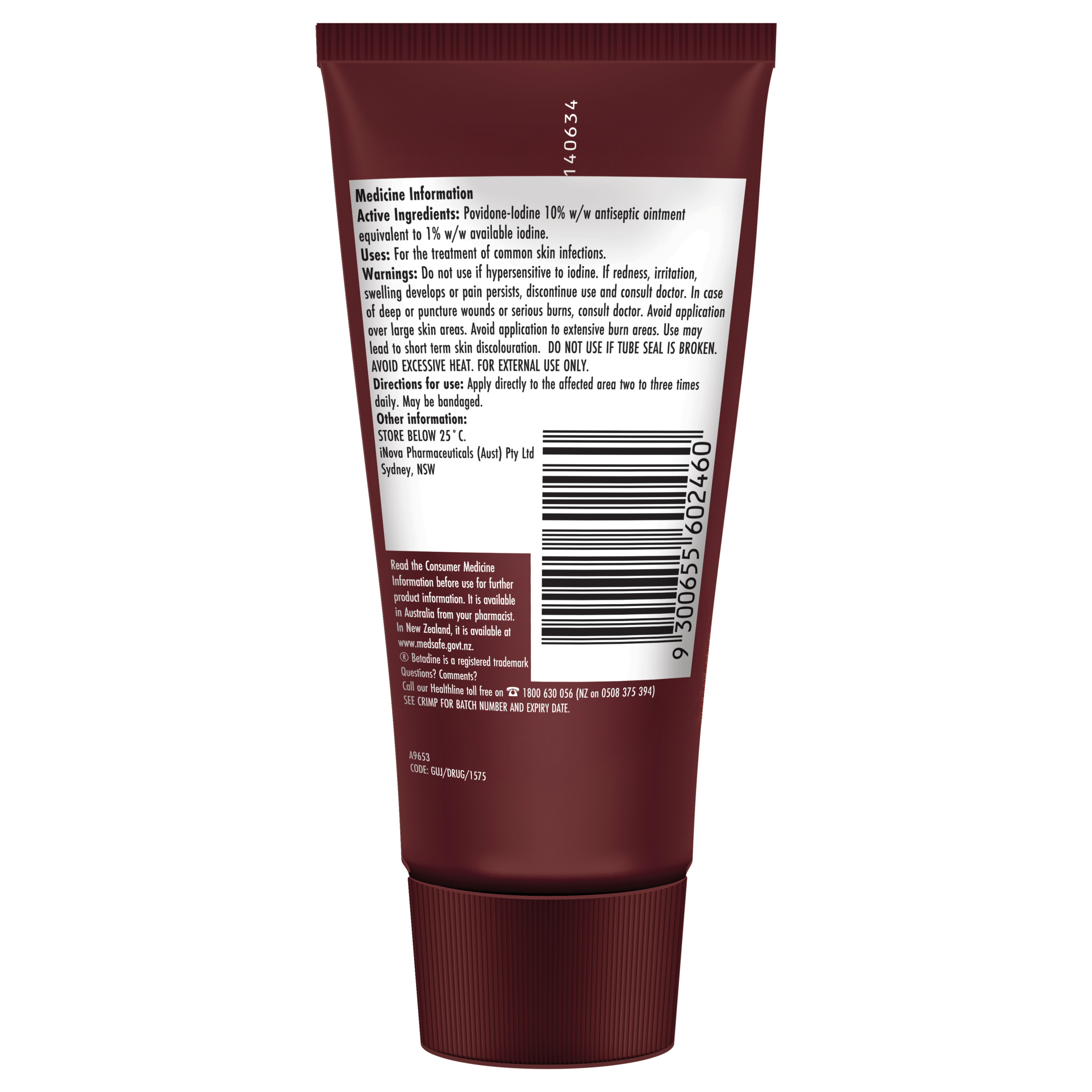 Betadine Antiseptic Ointment 10% - 65g - Image 2
