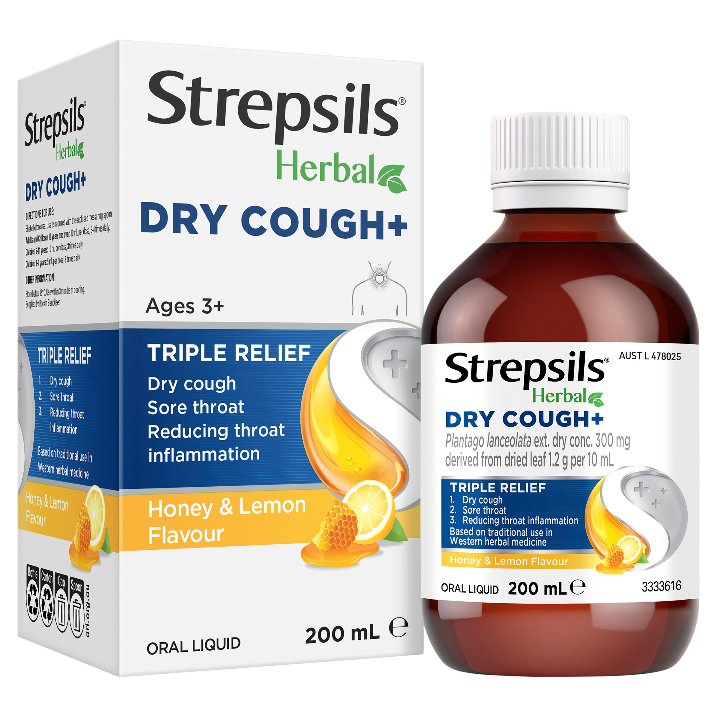 Strepsils Herbal Dry Cough+ Liquid 200ml - Image 5