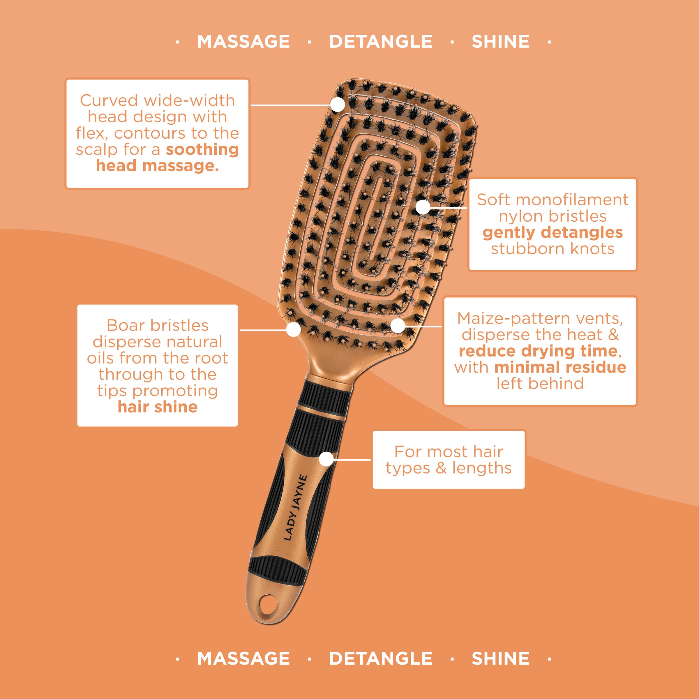 Lady Jayne Paddle Brush 1 each - Image 9