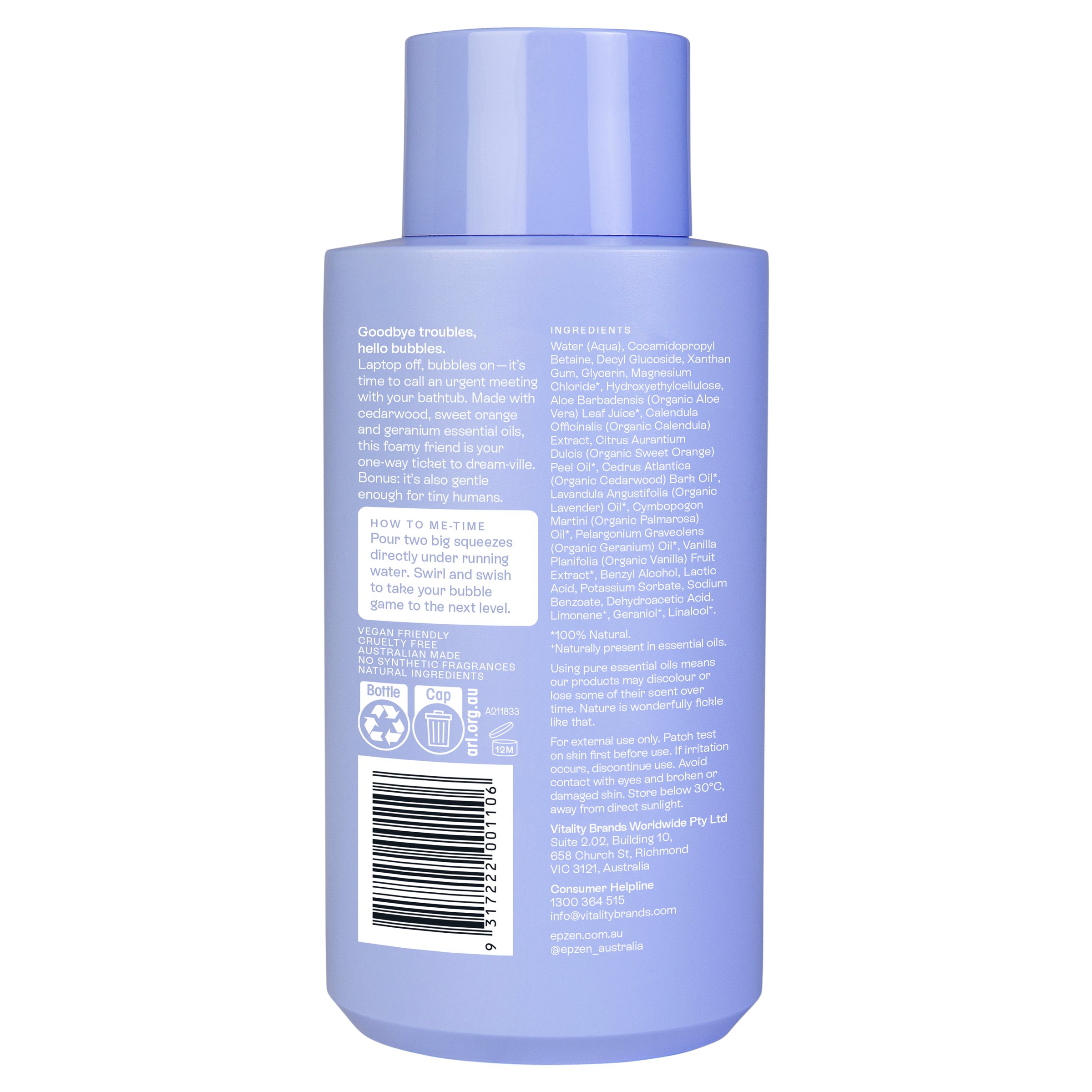 Epzen Aromatic Bathing Bubbles 500ml - Image 2