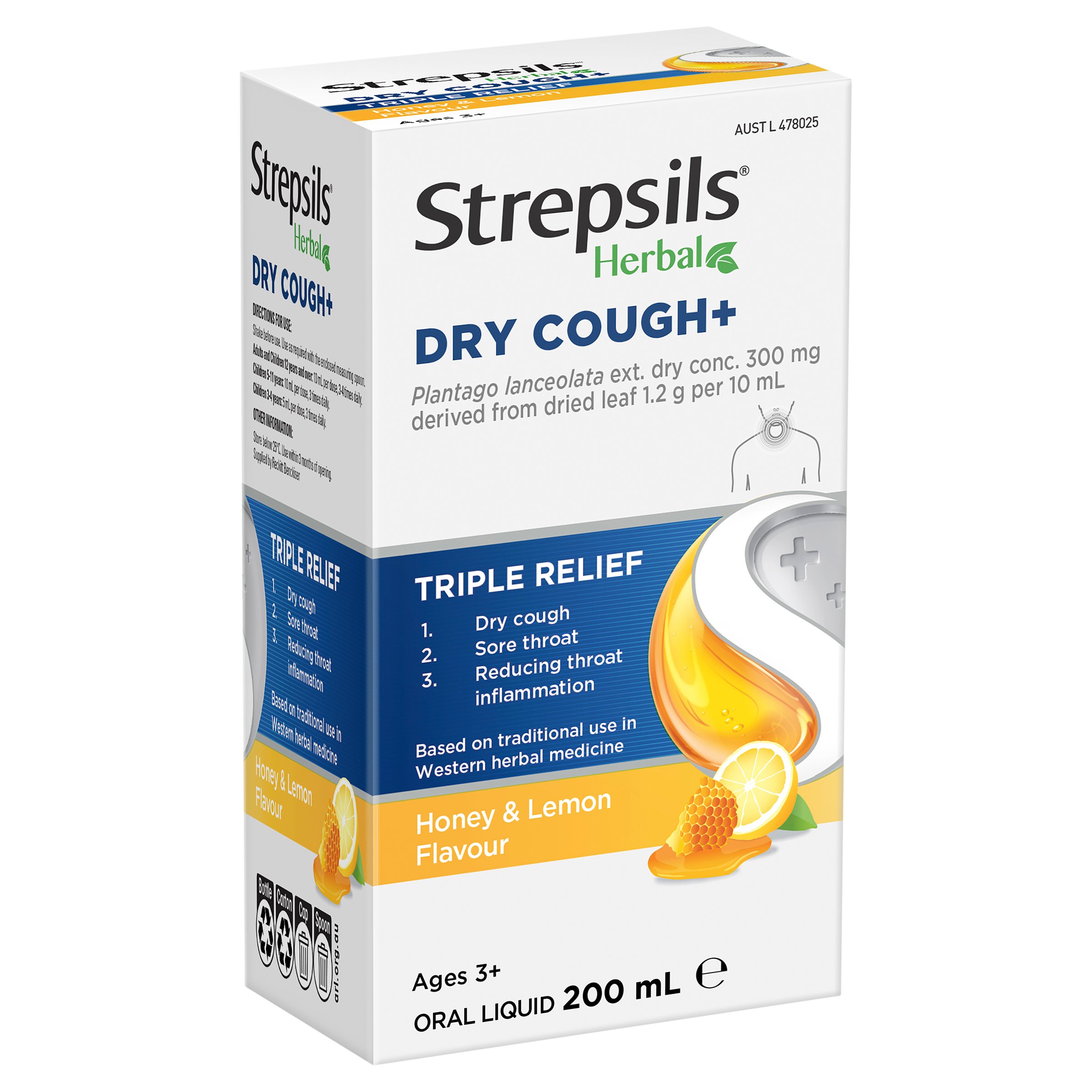 Strepsils Herbal Dry Cough+ Liquid 200ml - Image 10