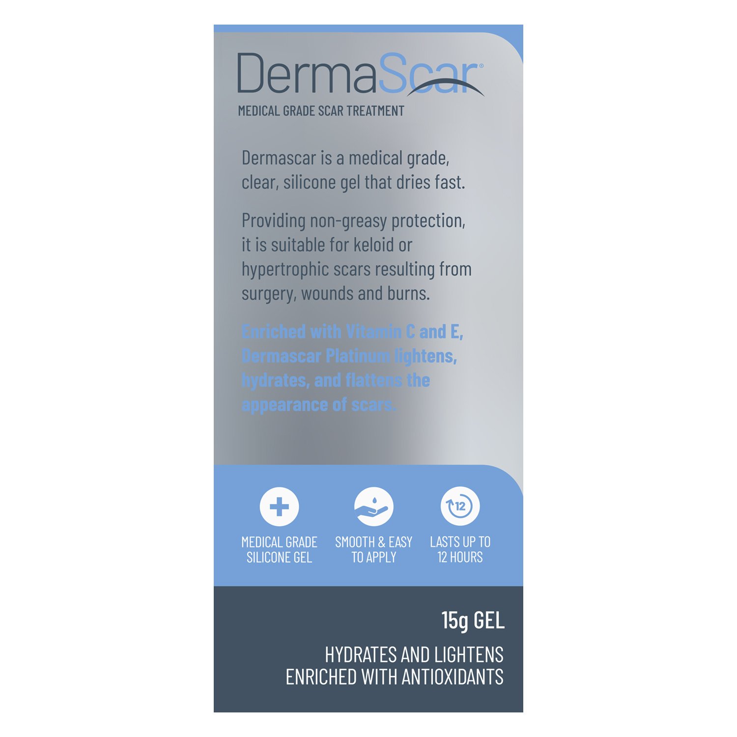 DermaScar Platinum C&E Silicone Scar Gel - 15g - Image 2