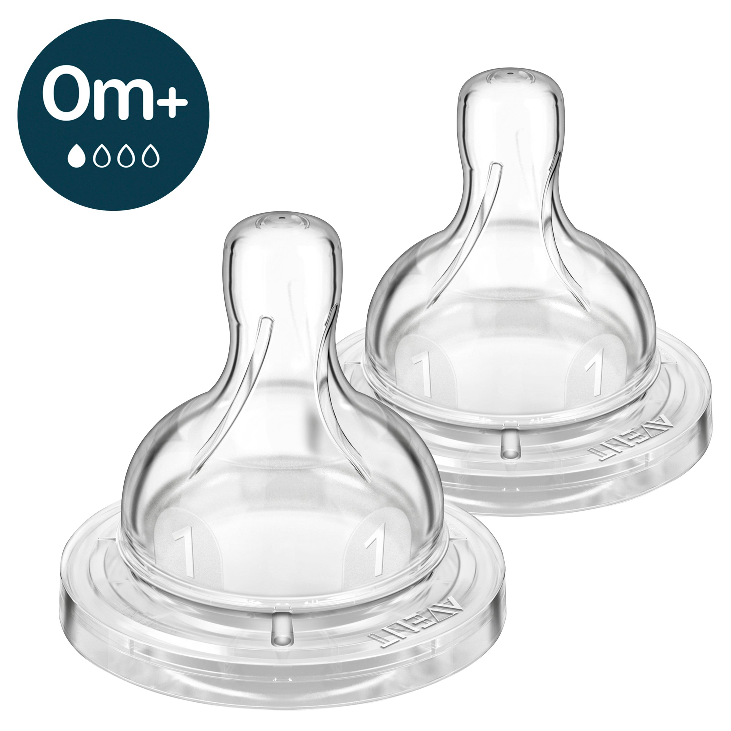 Avent Anti-Colic Silicone Teat Newborn 0M+ BPA Free 2 pack - Image 3