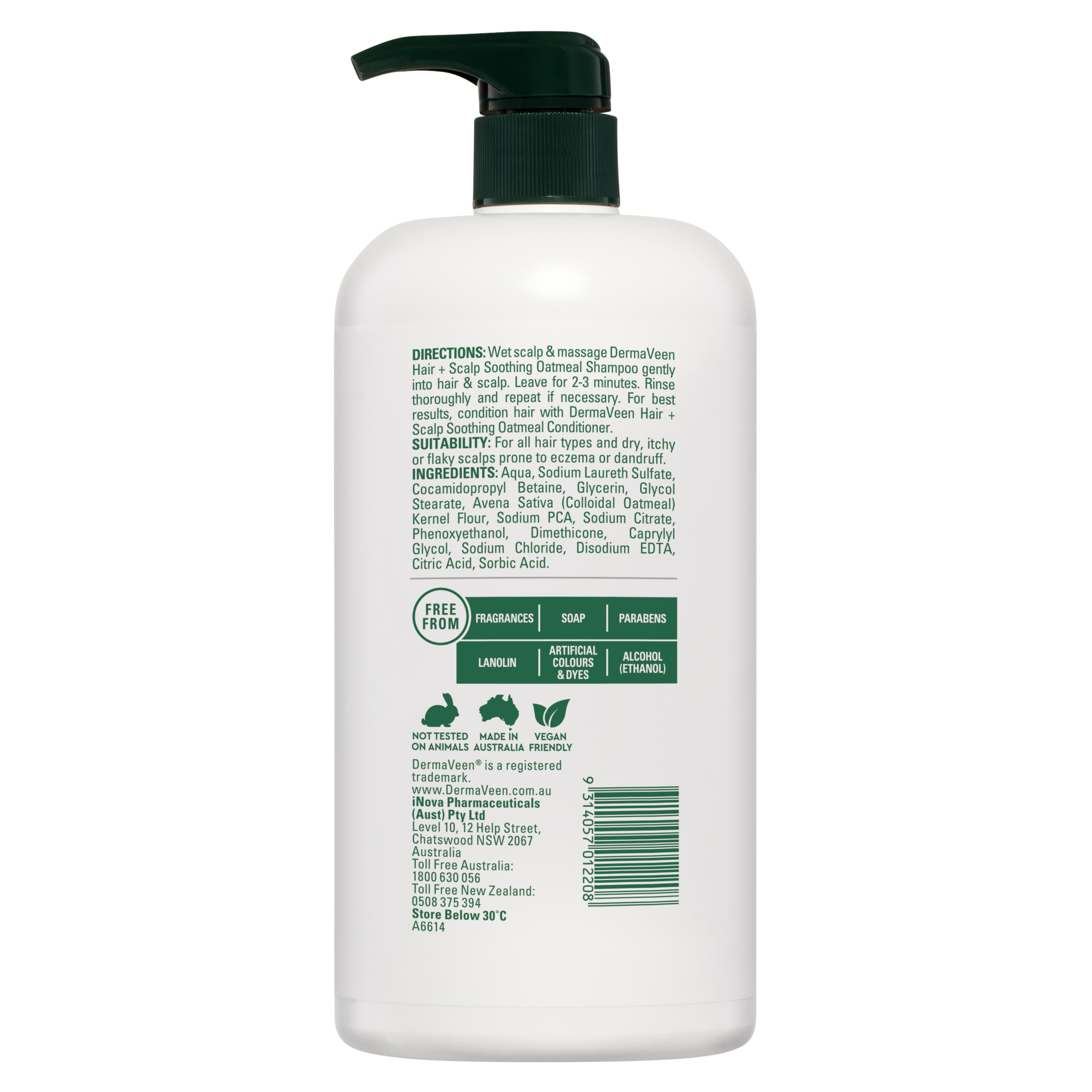Dermaveen Oatmeal Shampoo 1 litre - Image 2
