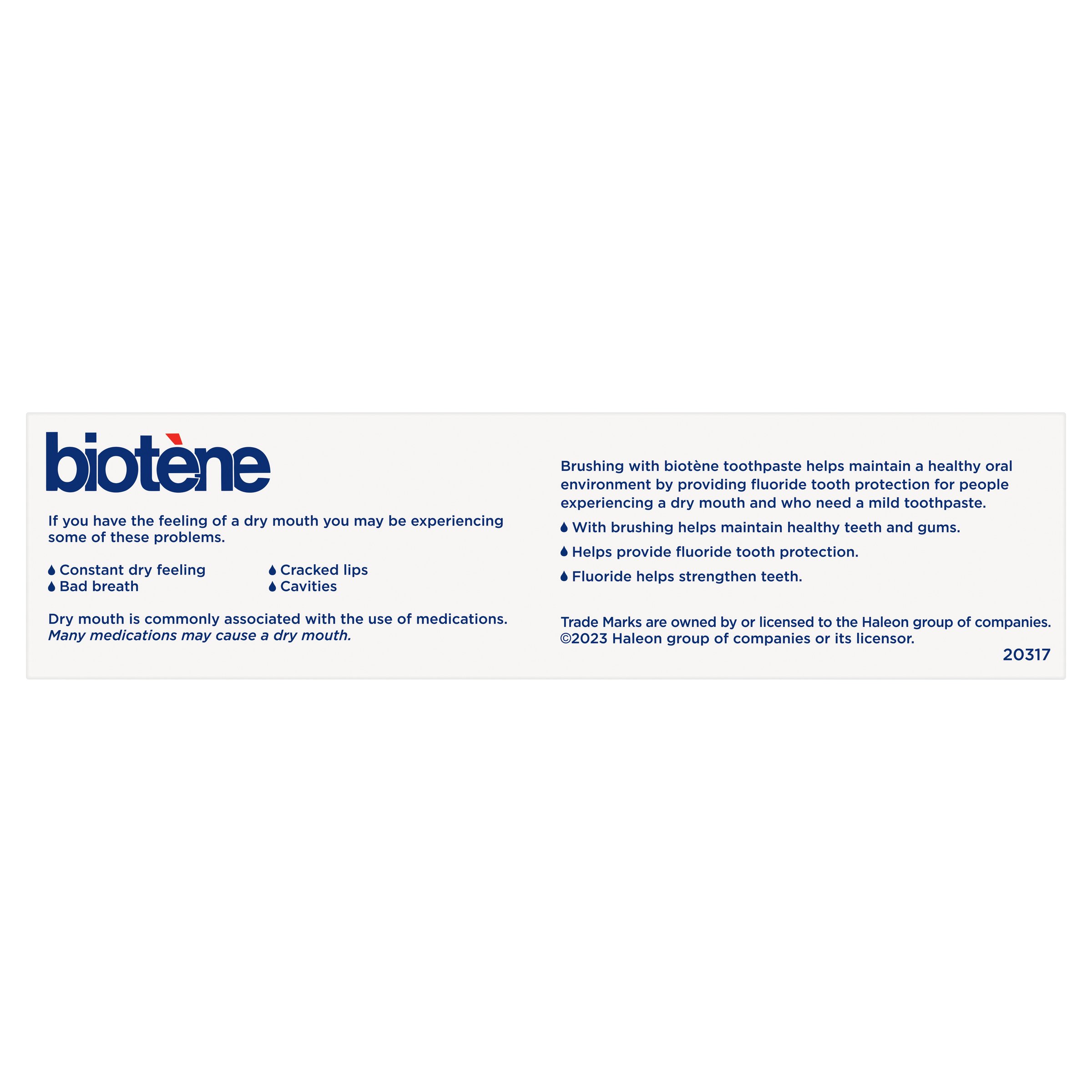 Biotene Dry Mouth Toothpaste Original Fresh Mint 120g - Image 2