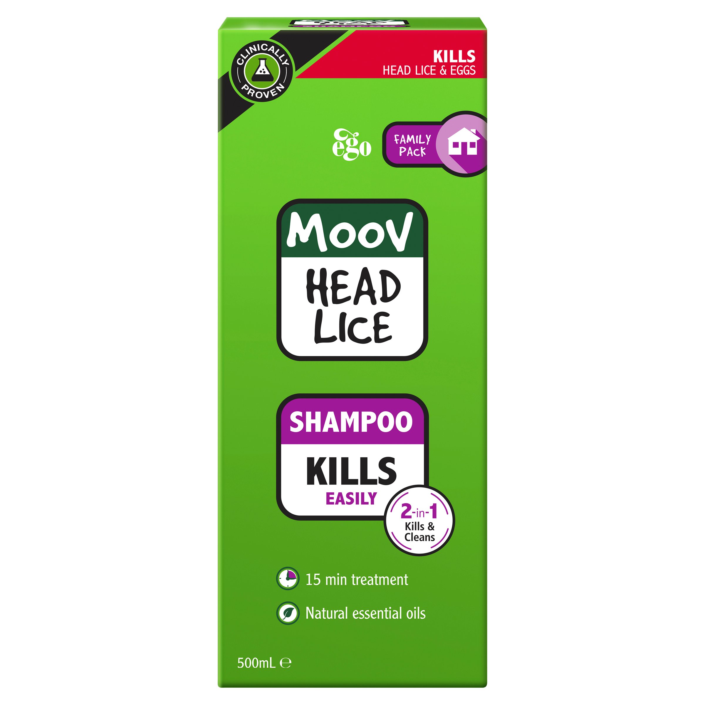 Ego Moov Head Lice Shampoo 500ml - Image 1