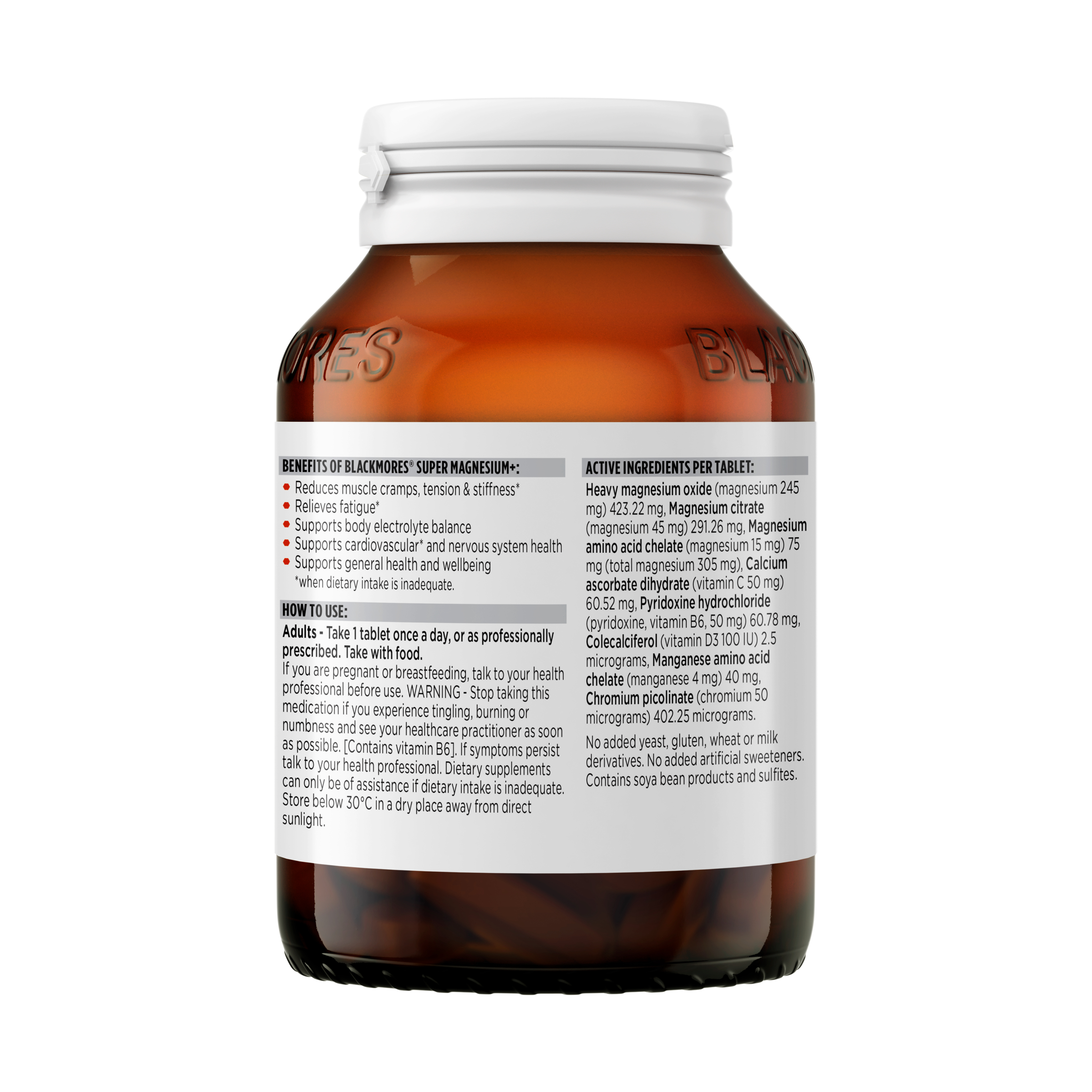 Blackmores Super Magnesium+ 100 tablets - Image 2