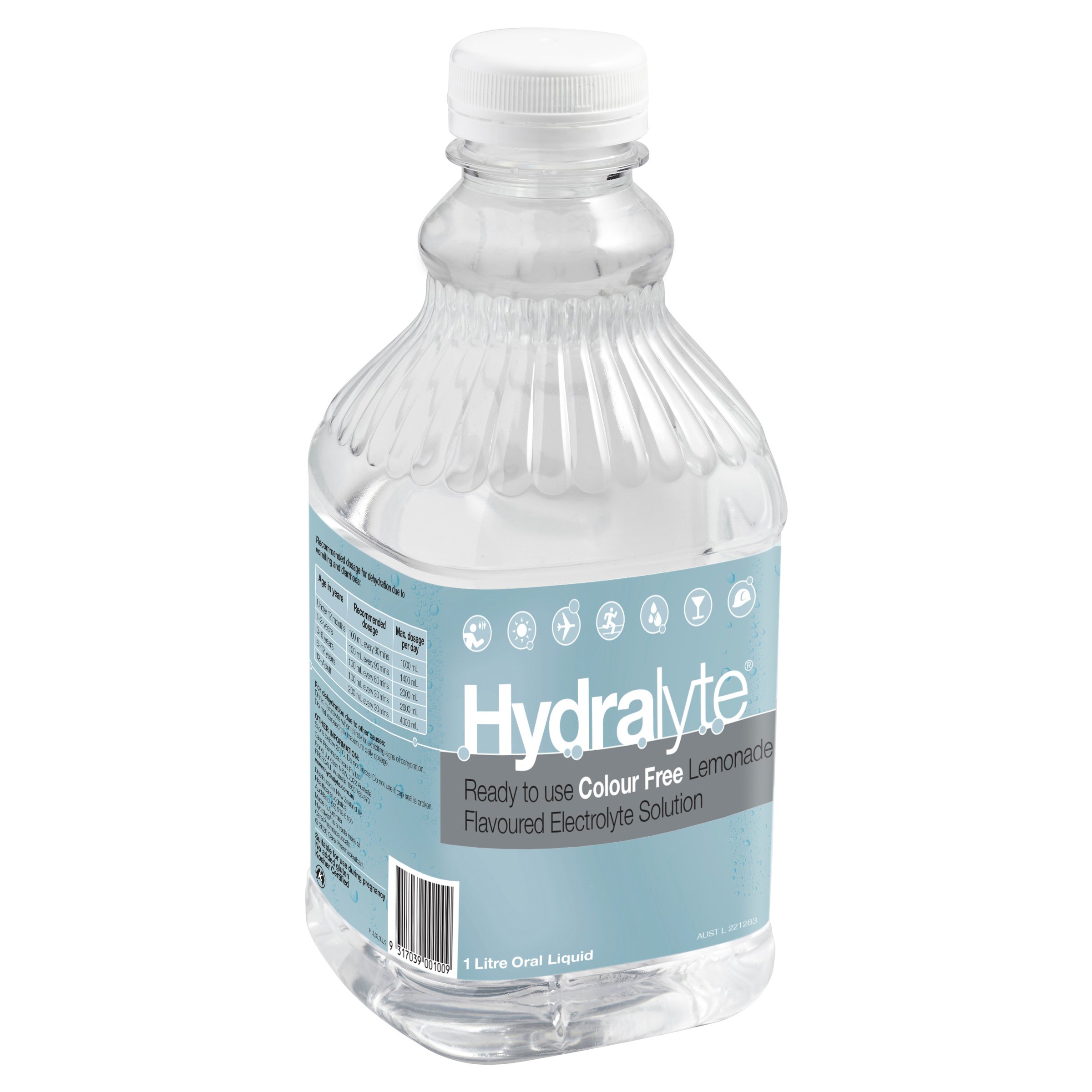 Hydralyte Colour Free Lemonade Flavoured Solution 1 litre - Image 5
