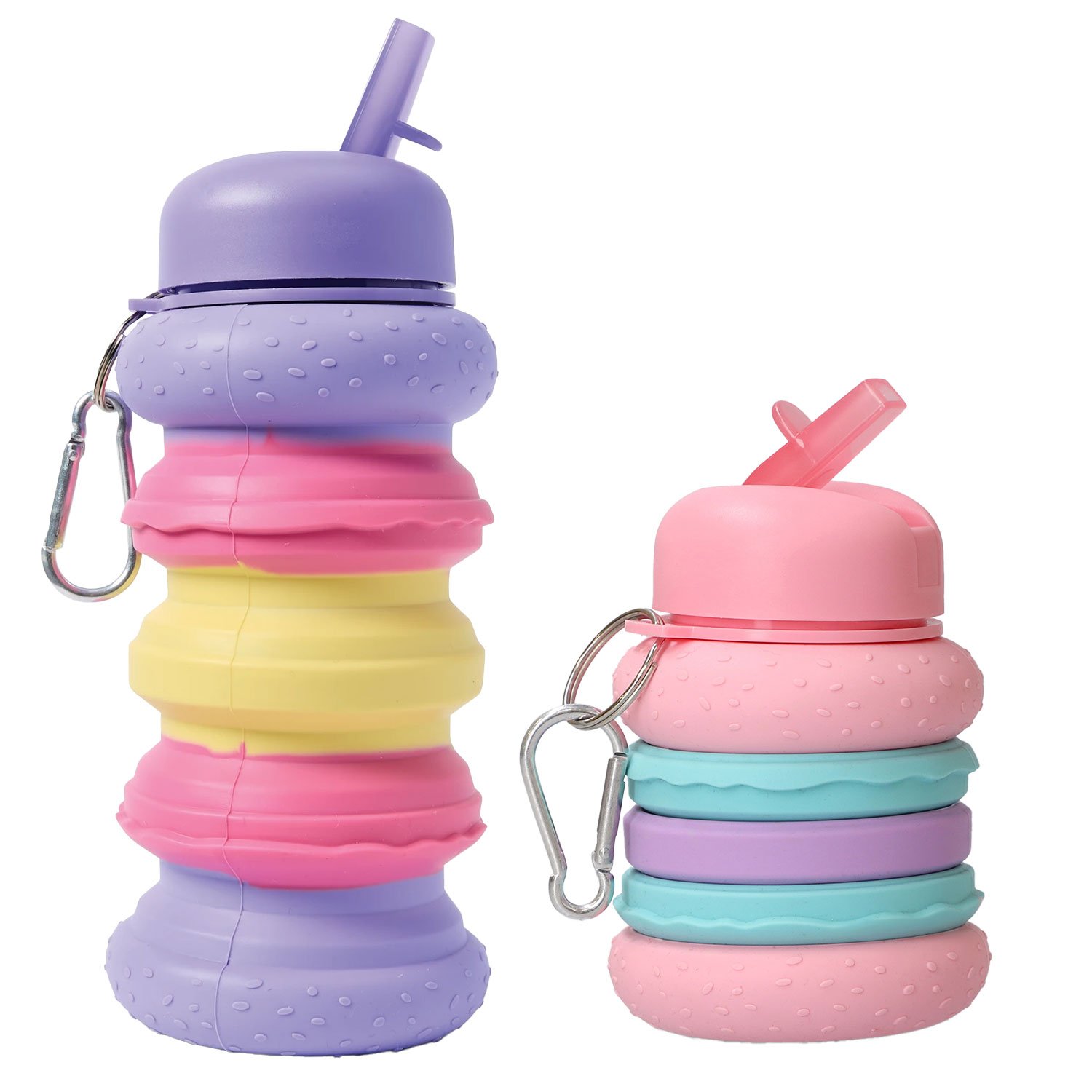 Novelty Gift Collapsible Bottle Burger Assorted Pastels 520ml 1 each
