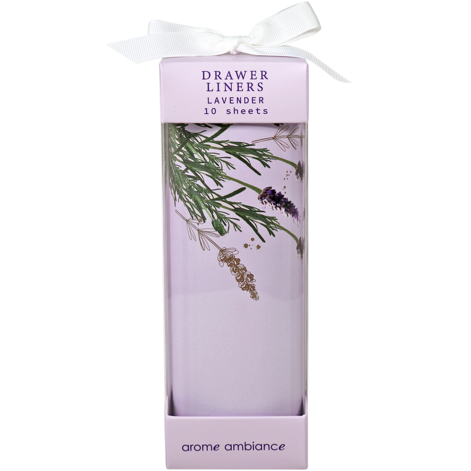 Arome Ambiance Floral Glimmer Drawer Liners Lavender 10 sheets