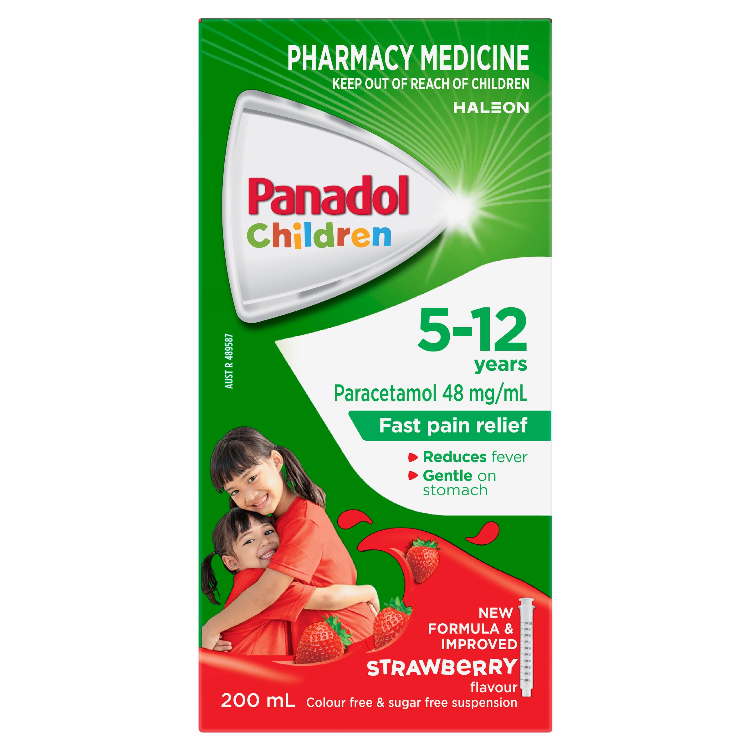 Panadol Children 5-12 Years Colourfree Suspension Strawberry Flavour 200ml - Image 1