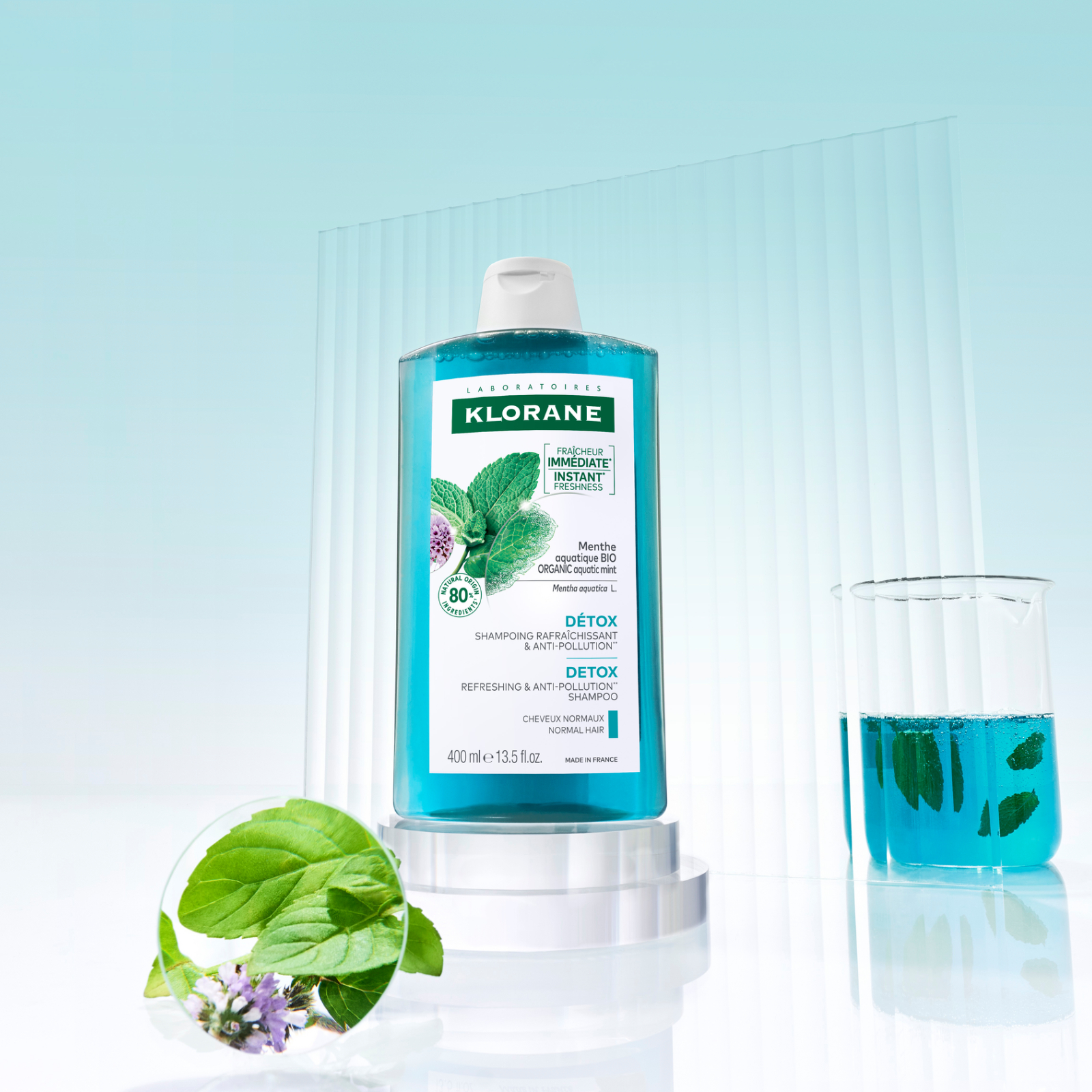Klorane Shampoo With Organic Mint 400ml - Image 5