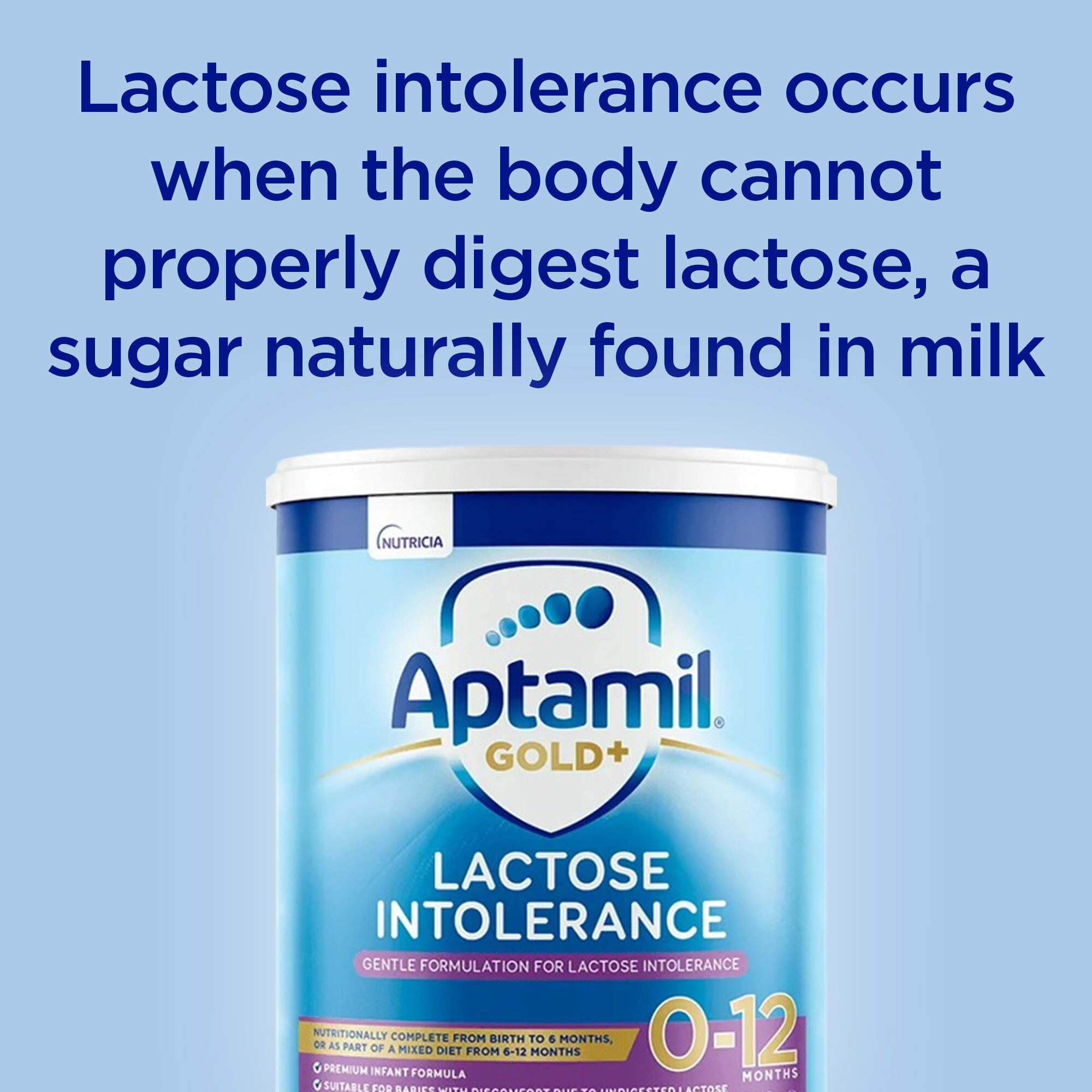 Aptamil Gold+ Lactose Intolerance Baby Formula From 0 To 12 Months 900g - Image 7