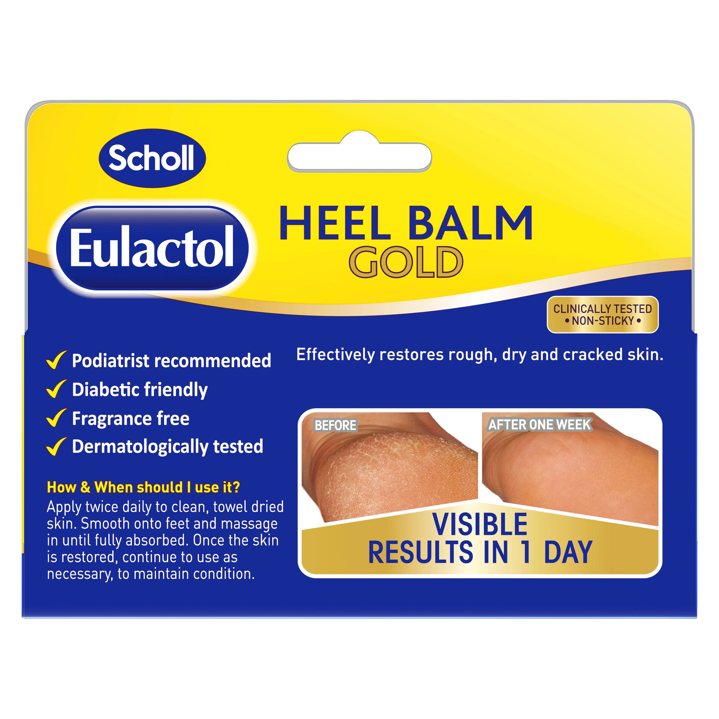 Scholl Eulactol Heel Balm Gold 120ml - Image 2
