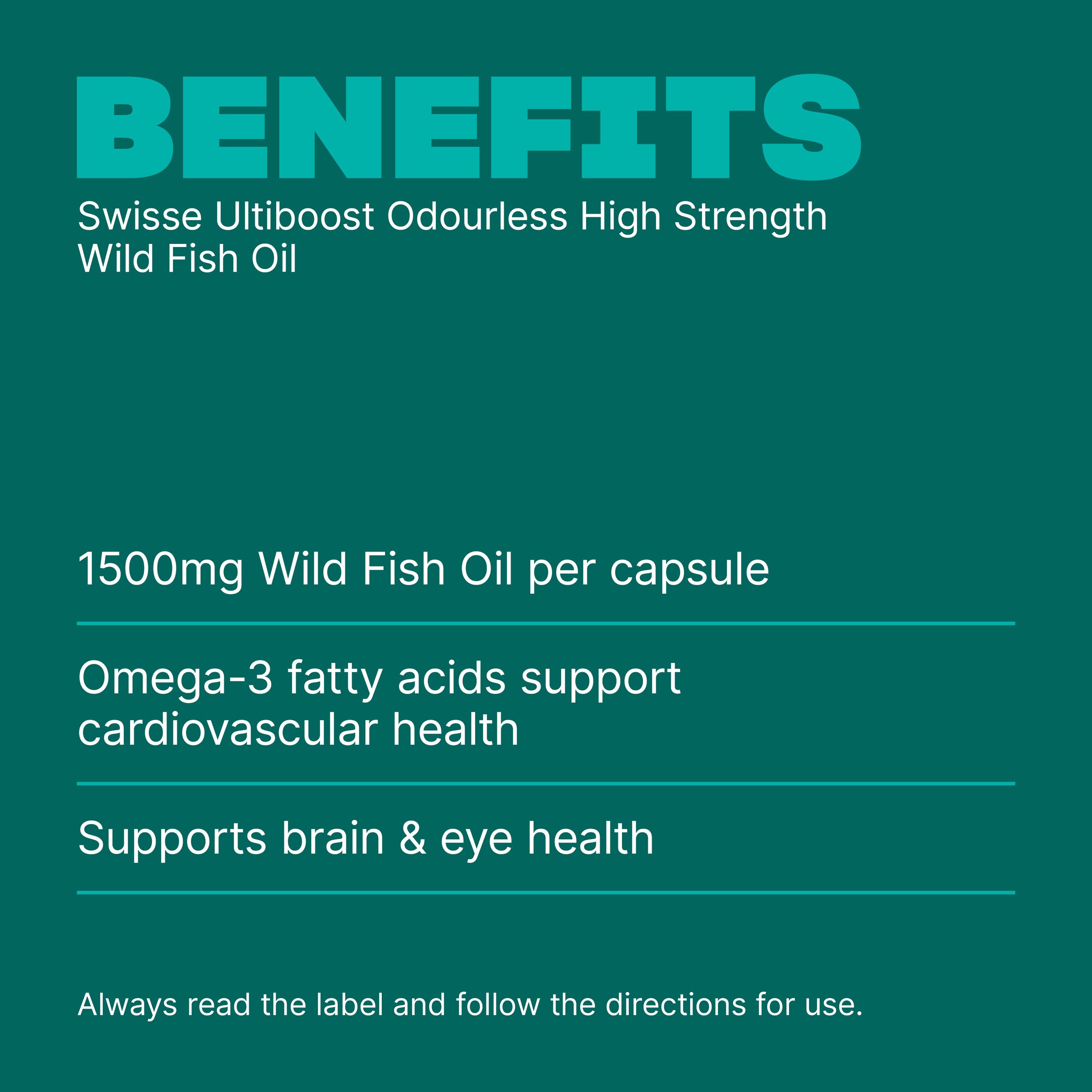 Swisse Ultiboost Odourless High Strength Wild Fish Oil 1500mg - 400 capsules - Image 4