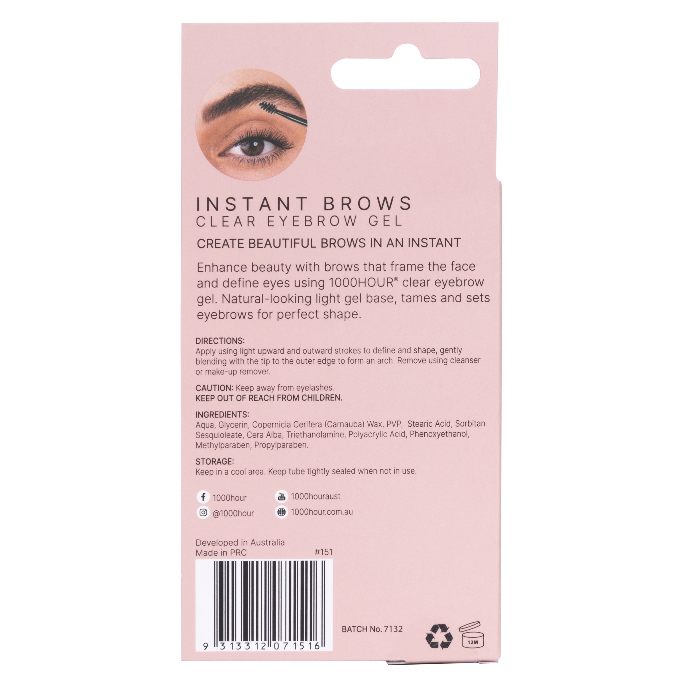 1000 Hour Instant Brows Mascara Clear 1 pack - Image 2