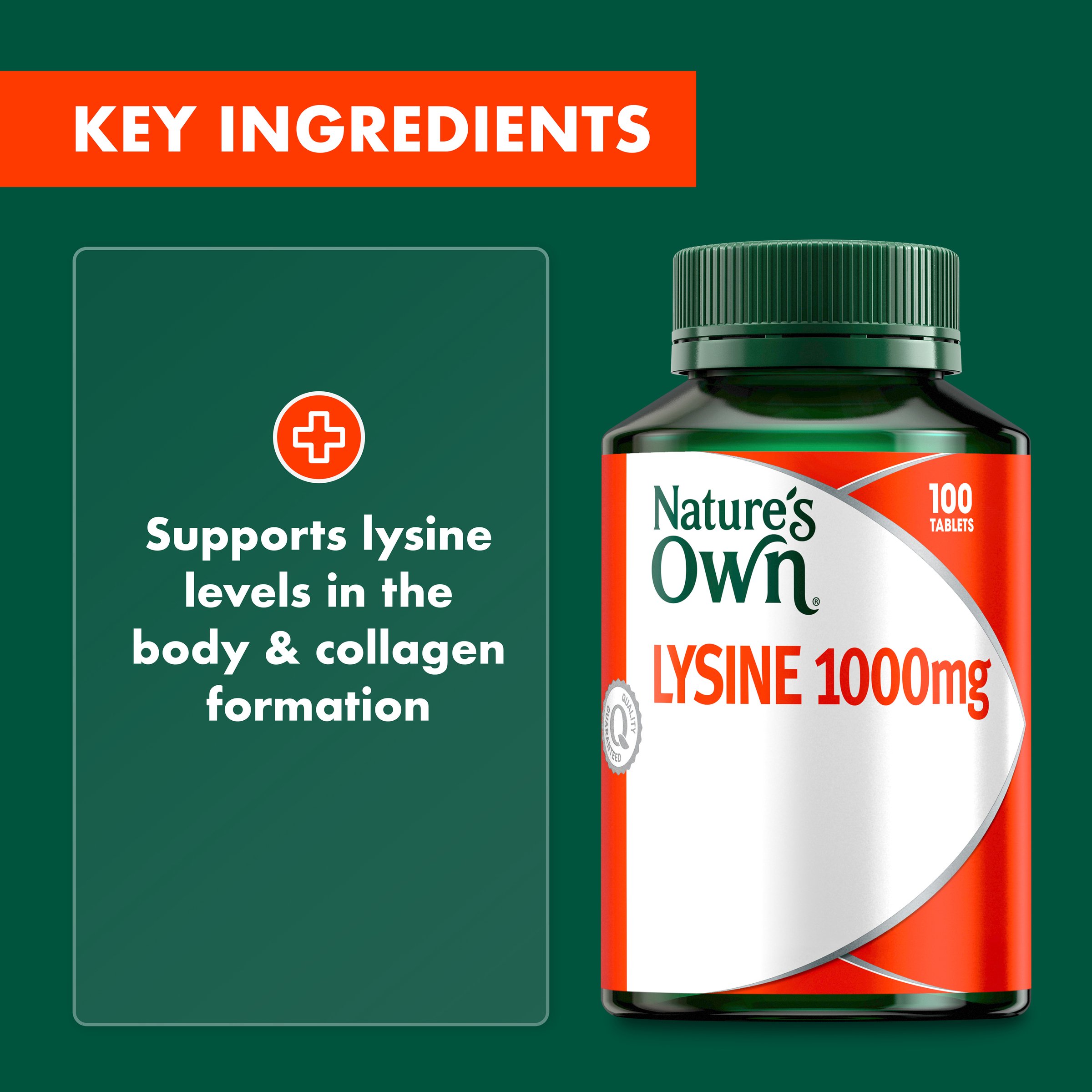 Nature's Own Lysine 1000mg - 100 tablets - Image 8